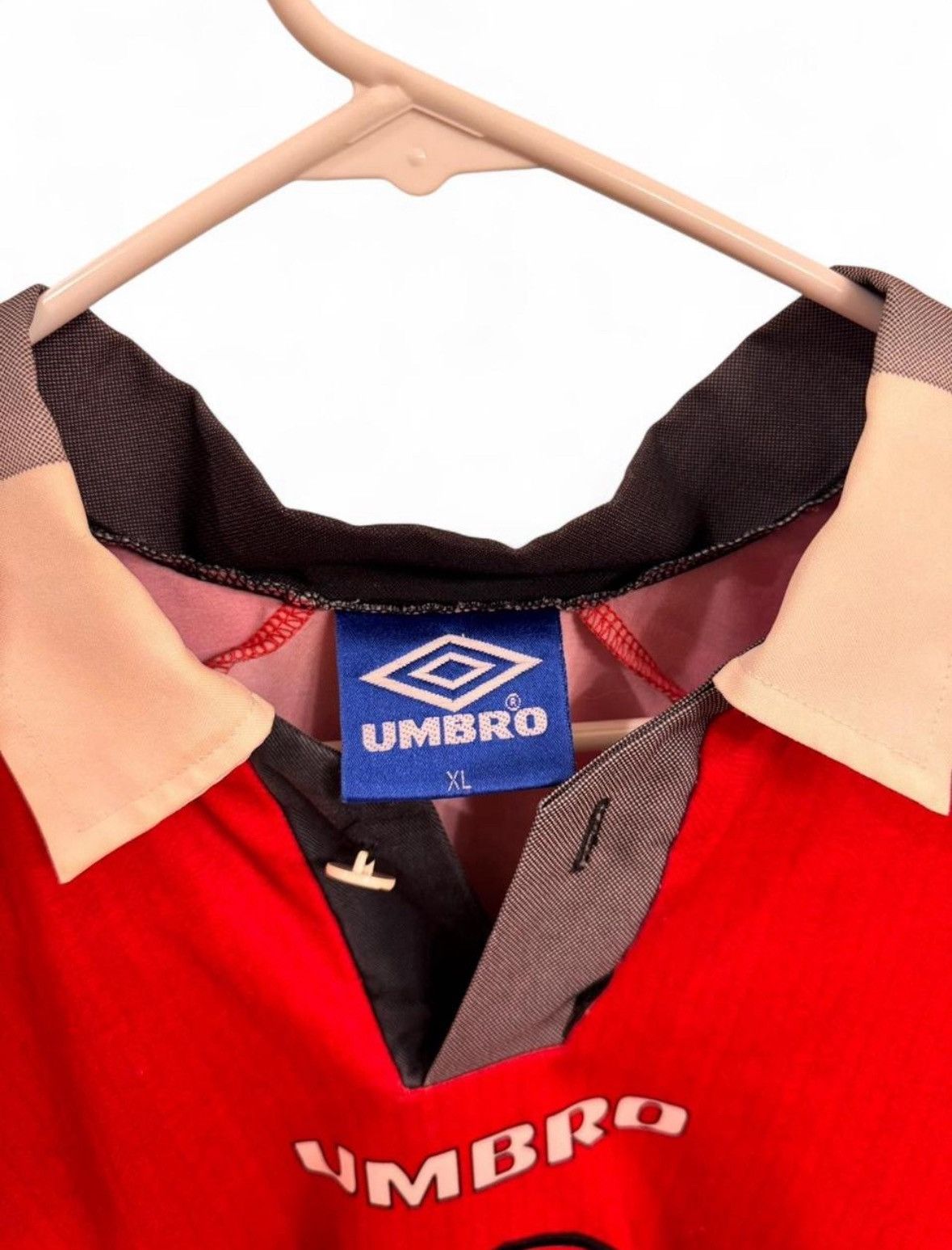 Umbro Vintage Umbro 1996-98 Manchester United Home Jersey Size US XL / EU 56 / 4 - 4 Thumbnail