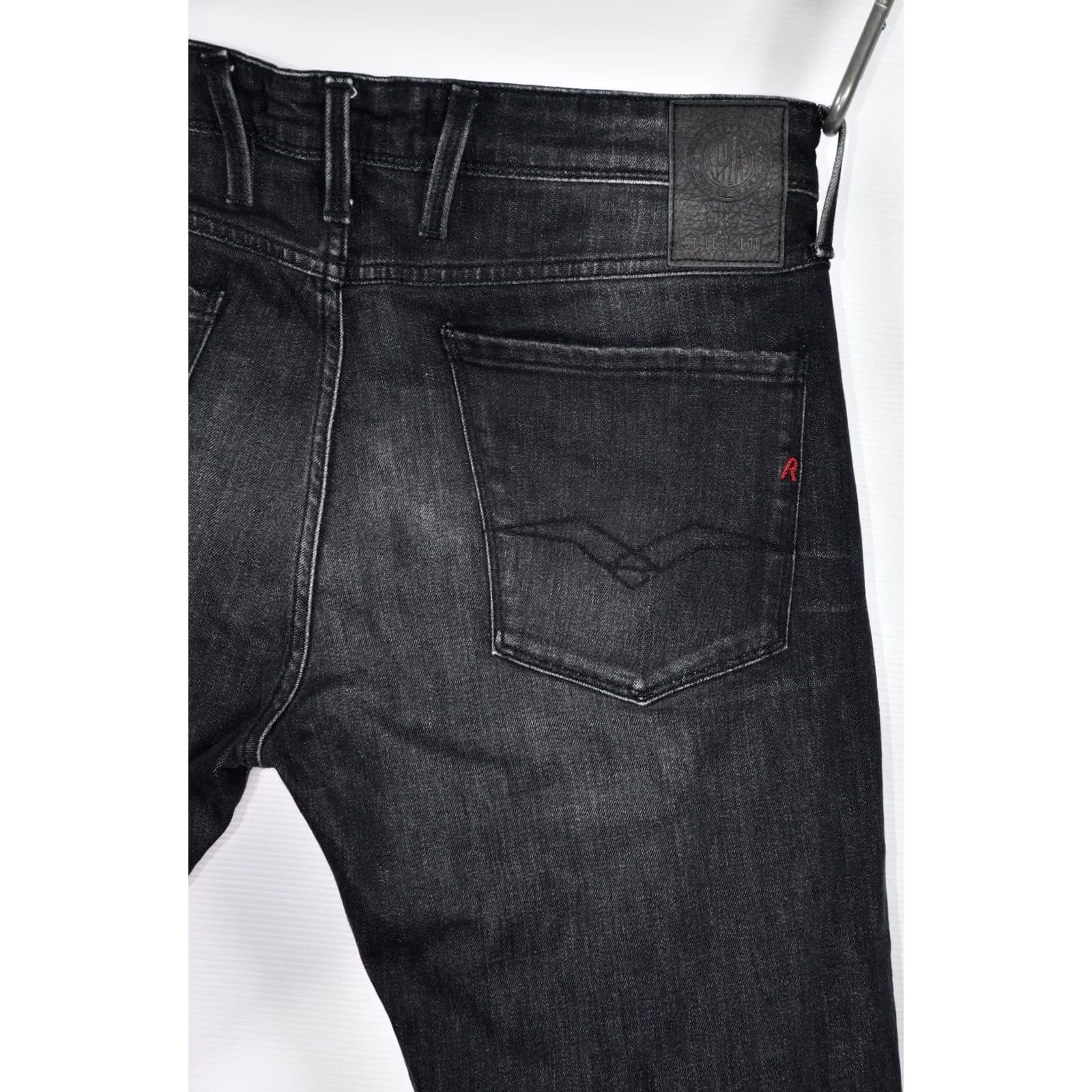 Replay Replay Anbass M914 Jeans Men Slim Skinny Stretch Denim Black W34/L32 98% Cotton 2% Elastane Regular Size MENS Jeans Size US 34 / EU 50 - 6 Thumbnail