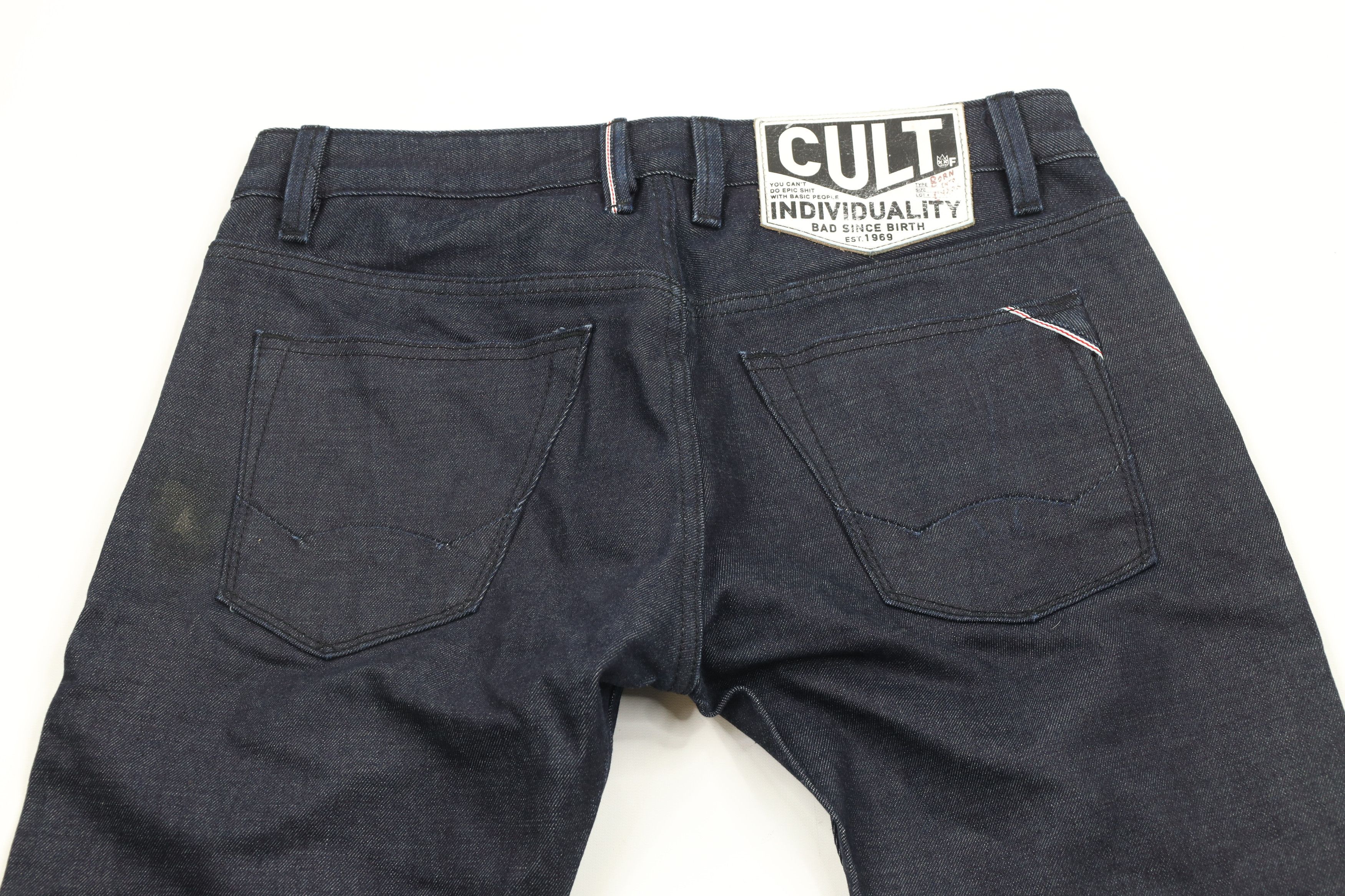 Cult Of Individuality × Vintage Cult of Individuality Denim Double Knee Greaser Moto Jeans Size US 32 / EU 48 - 10 Thumbnail