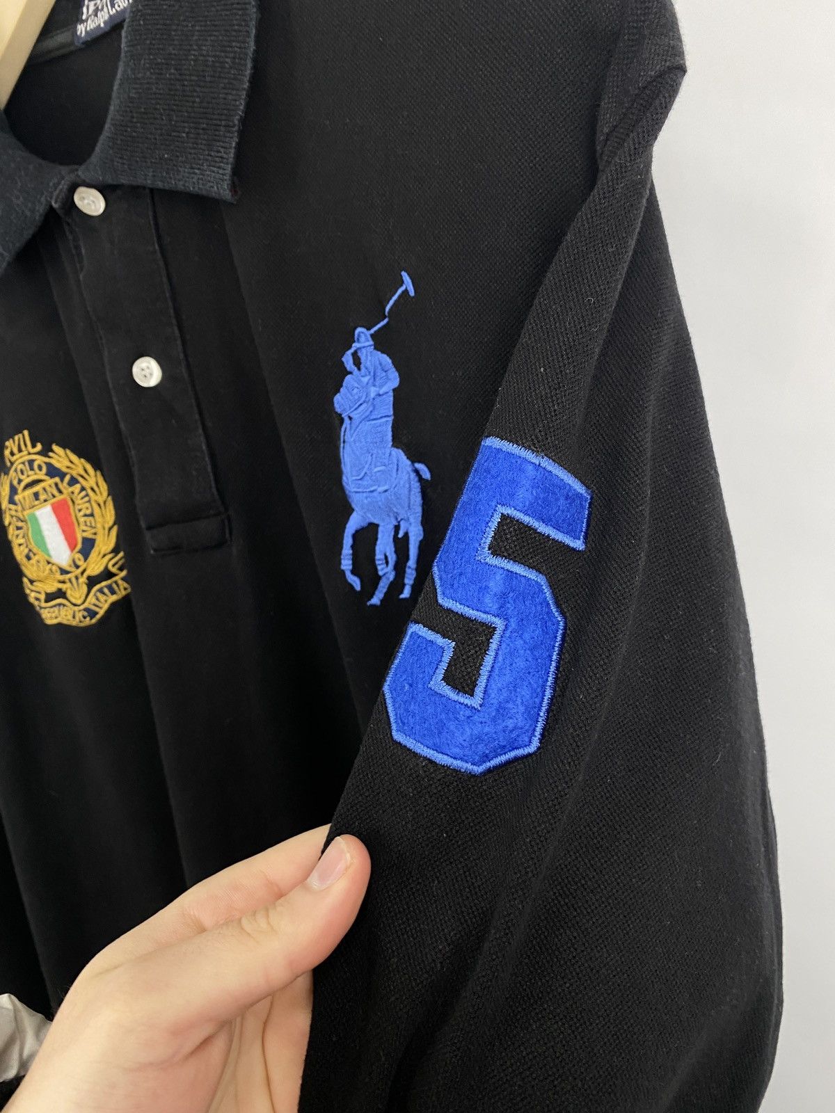 Polo Ralph Lauren 🇮🇹 Vintage 90s Ralph Lauren Milano Italy Polo Long Sleeve Size US XL / EU 56 / 4 - 8 Thumbnail
