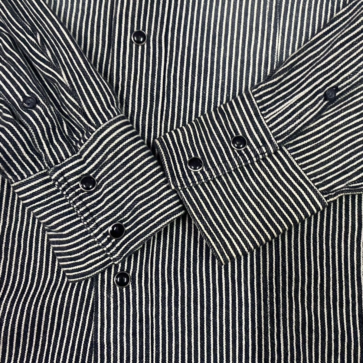 Japanese Brand × semanticdesign Vintage Sematic Design Hickory Stripes Button Up Size M / US 6-8 / IT 42-44 - 6 Thumbnail