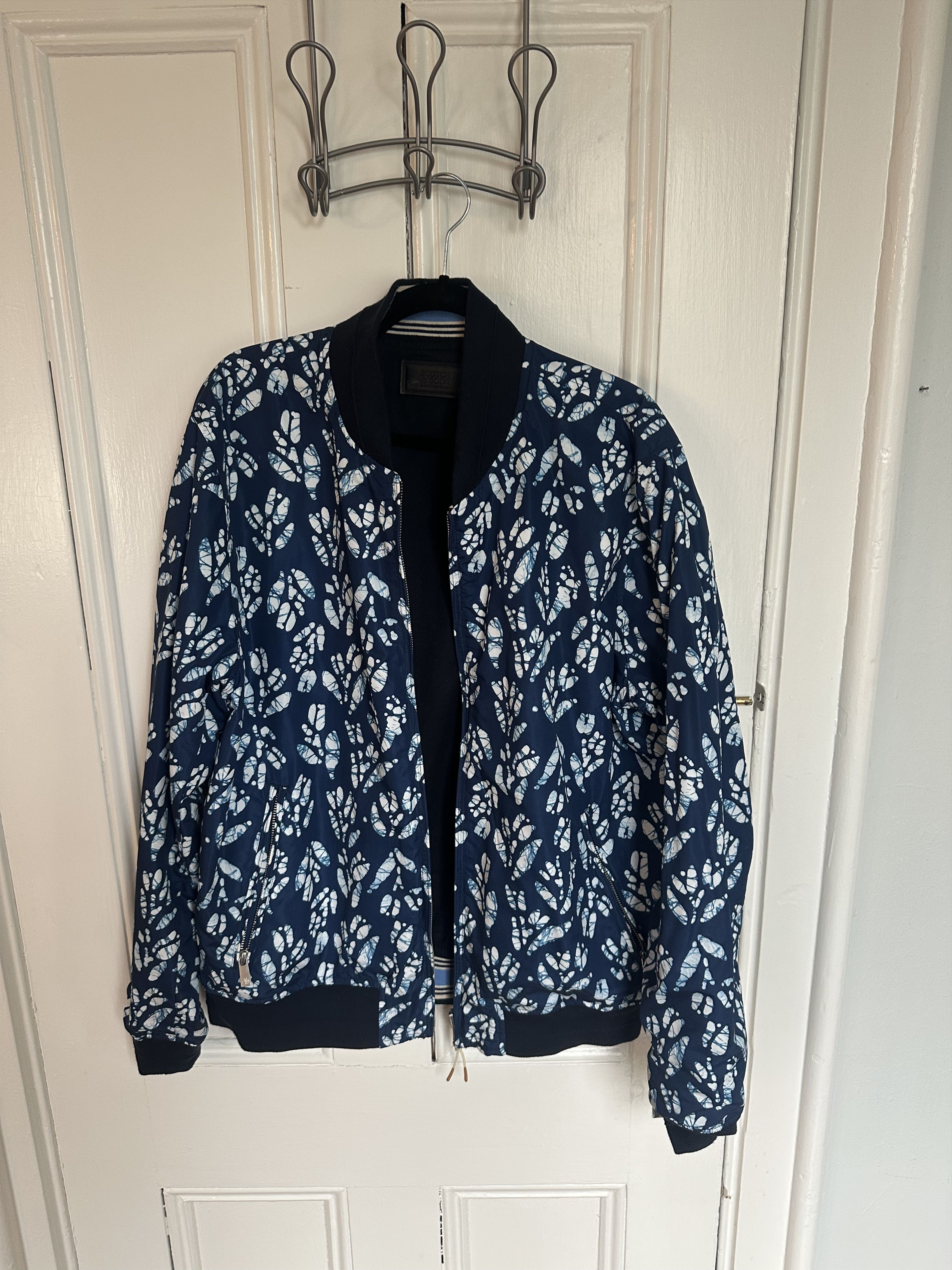 Scotch & Soda Reversible Blue Bomber Jacket Size US XL / EU 56 / 4 - 5 Thumbnail