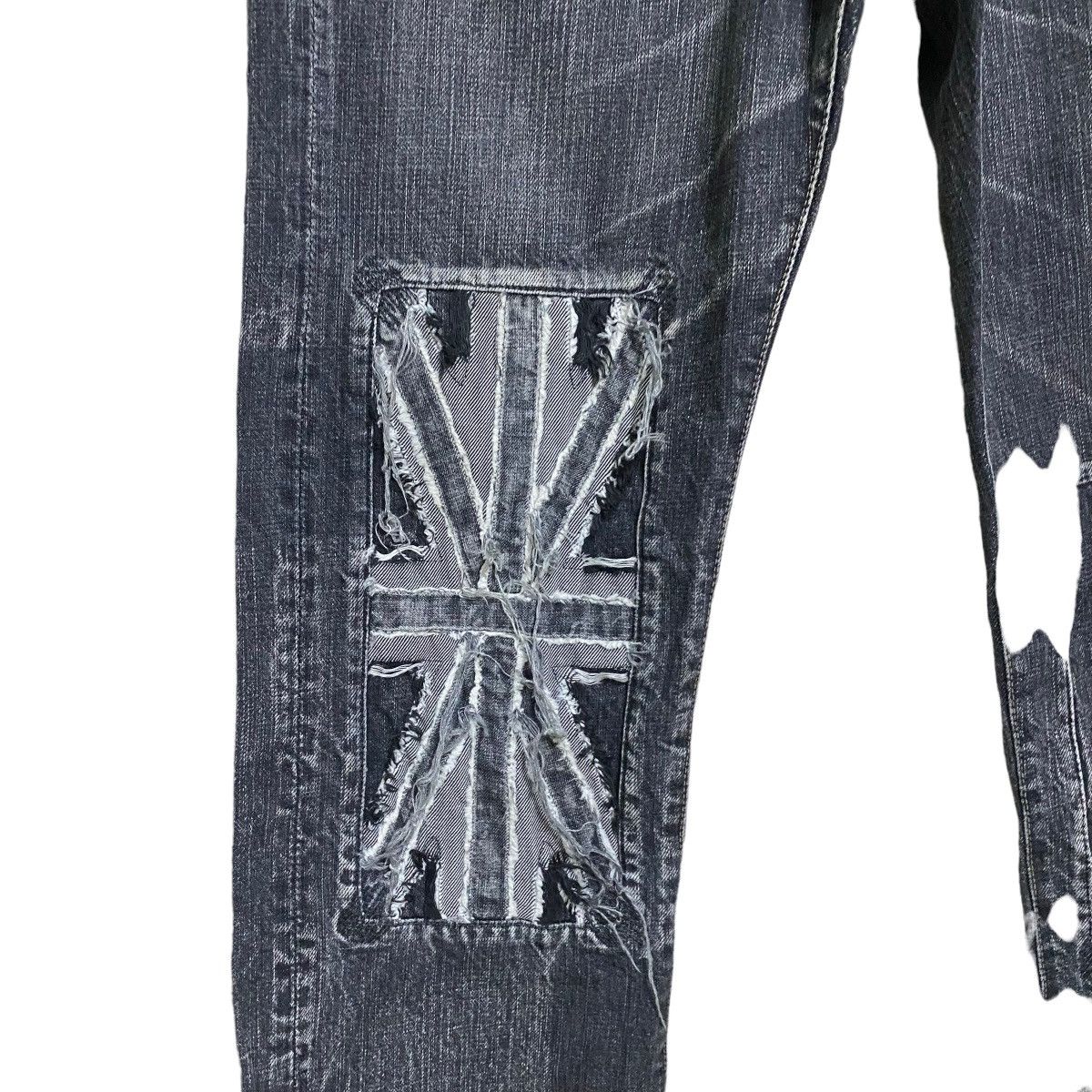 Japanese Brand Paul Smith Red Ear Denim Patchwork British Flag Jeans Size US 29 - 7 Thumbnail
