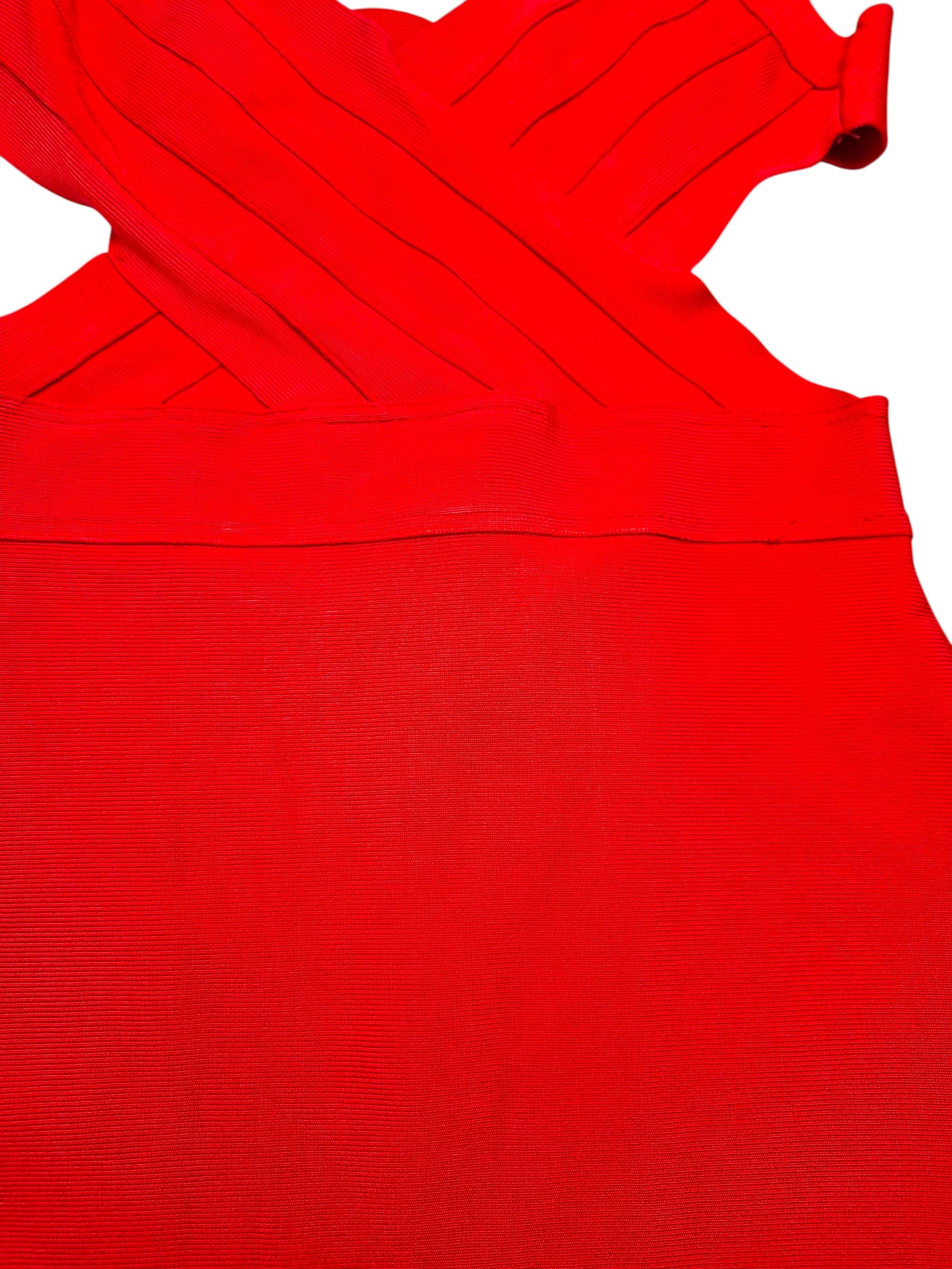 House of CB House of CB Red Bandage Halter Dress Verbena Cross Front Size L / US 10 / IT 46 - 3 Thumbnail