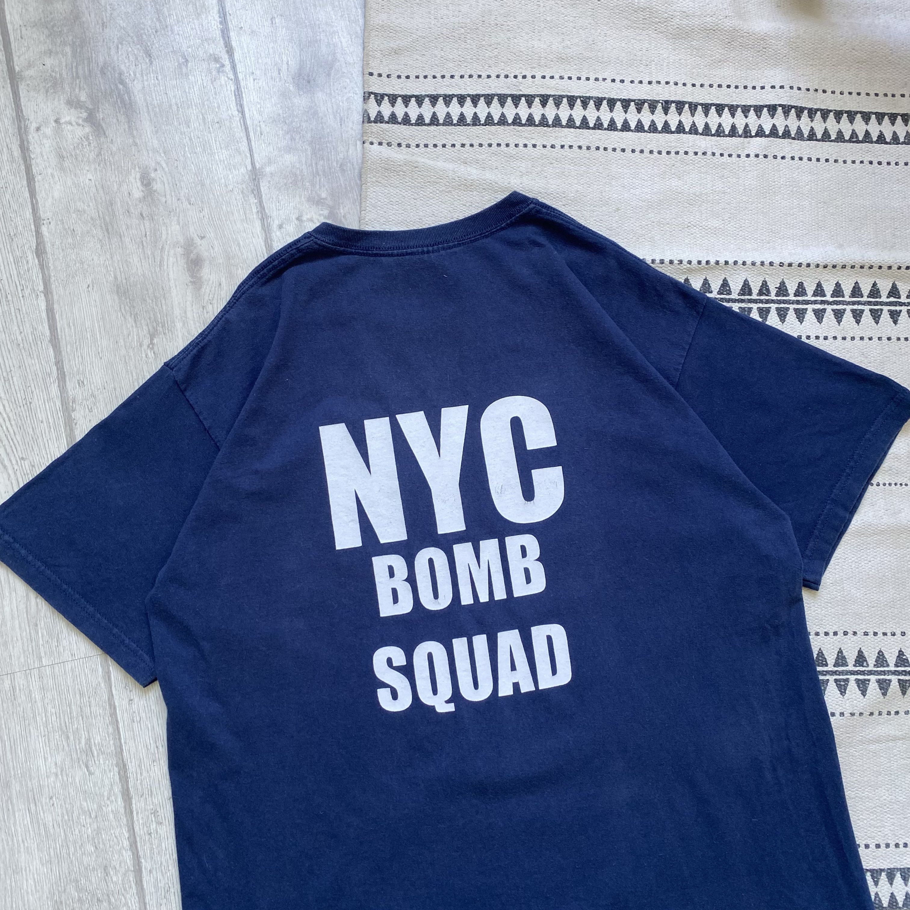 Gildan 🚔 Vintage NYPD New York police Heavy tee bomb squad Size US M / EU 48-50 / 2 - 8 Thumbnail