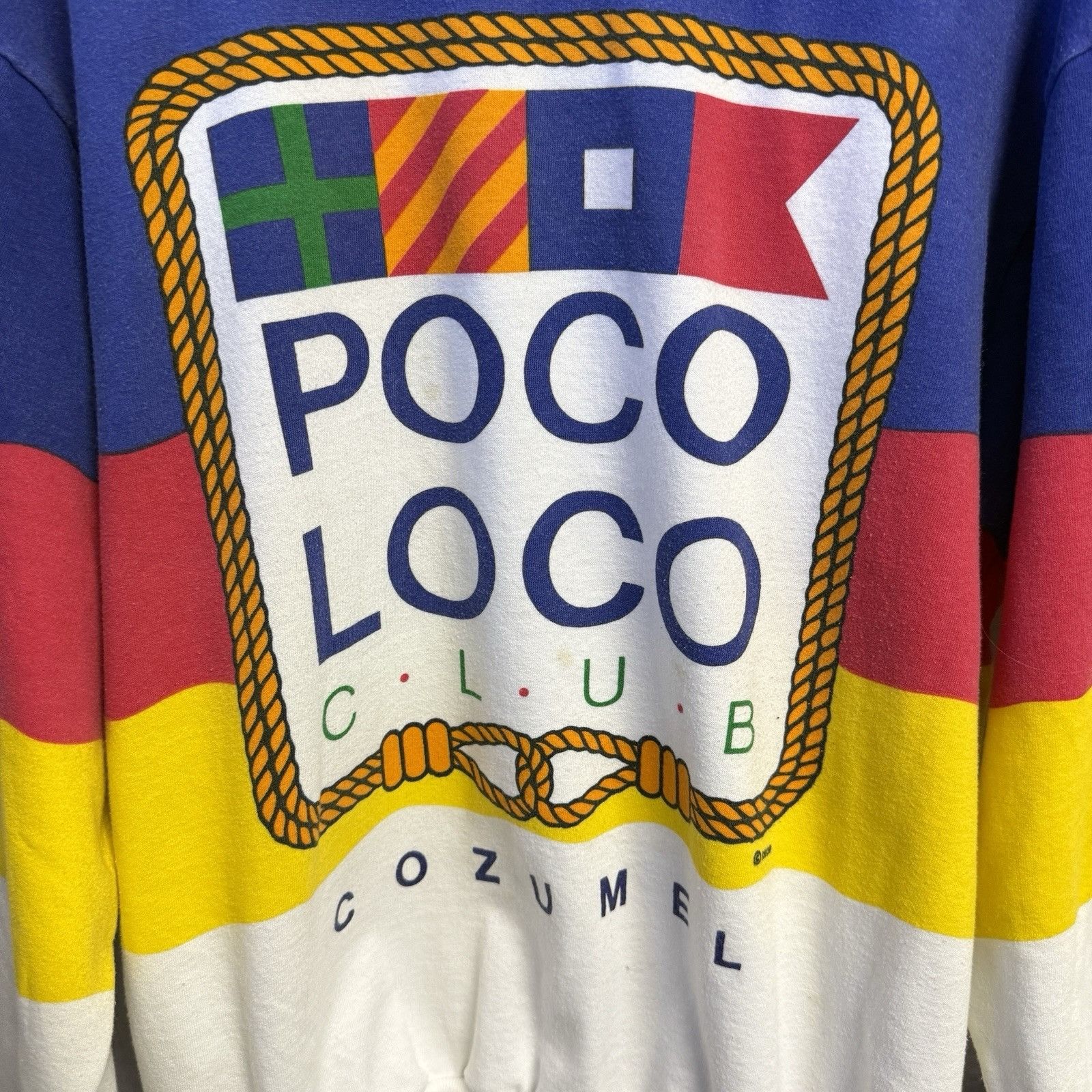 Vintage Vintage Poco Loco Club Sweatshirt Adult Large 23x25 All Over Size US L / EU 52-54 / 3 - 3 Thumbnail