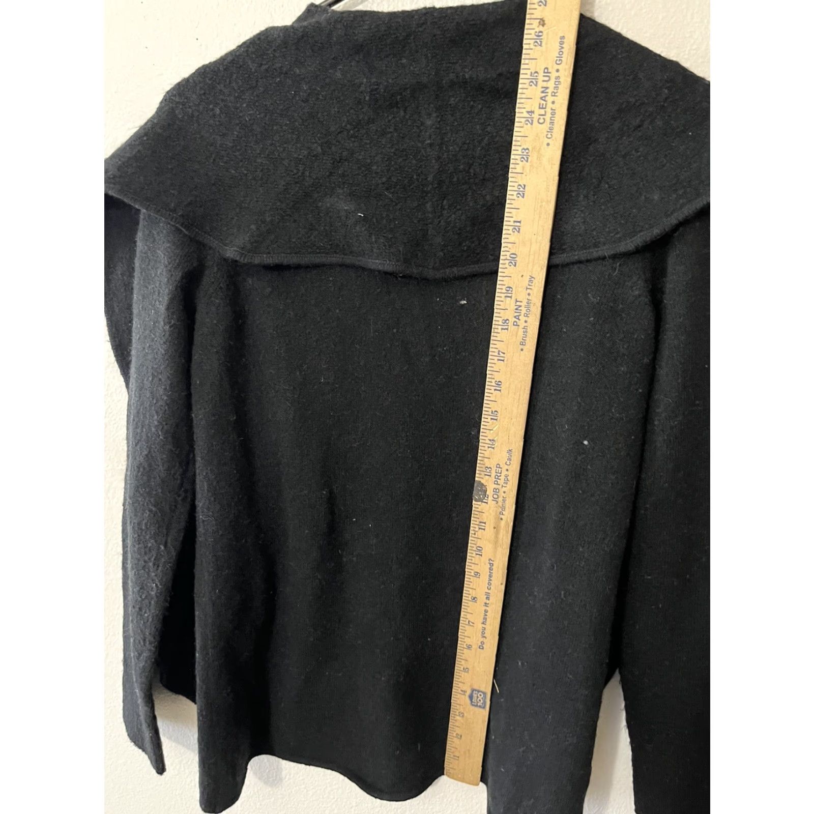 Loft VINTAGE LOFT Cardigan Shirt Women XS Black Open Front Asymmetrical Knit Sweater Size XS / US 0-2 / IT 36-38 - 5 Thumbnail