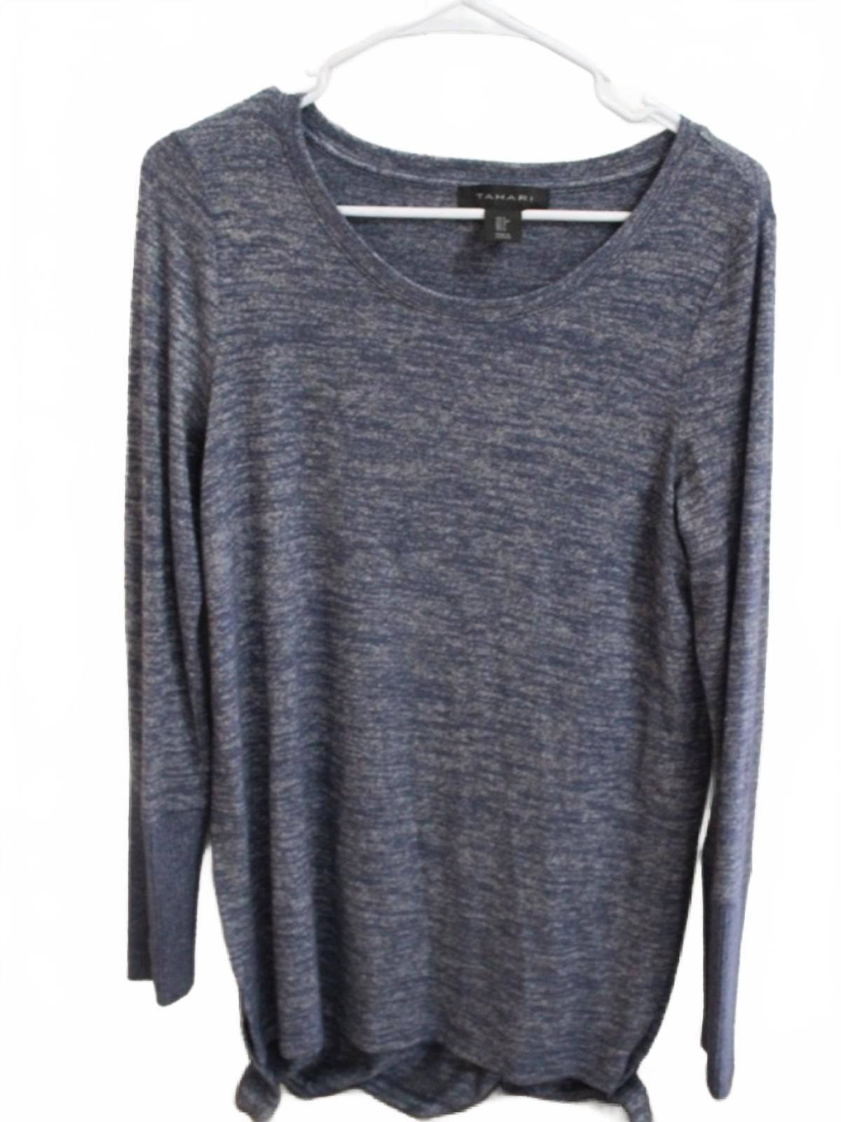 Elie Tahari Tahari Heathered Navy Blue Long Sleeve Sweater - Size Small Size S / US 4 / IT 40 - 1 Thumbnail