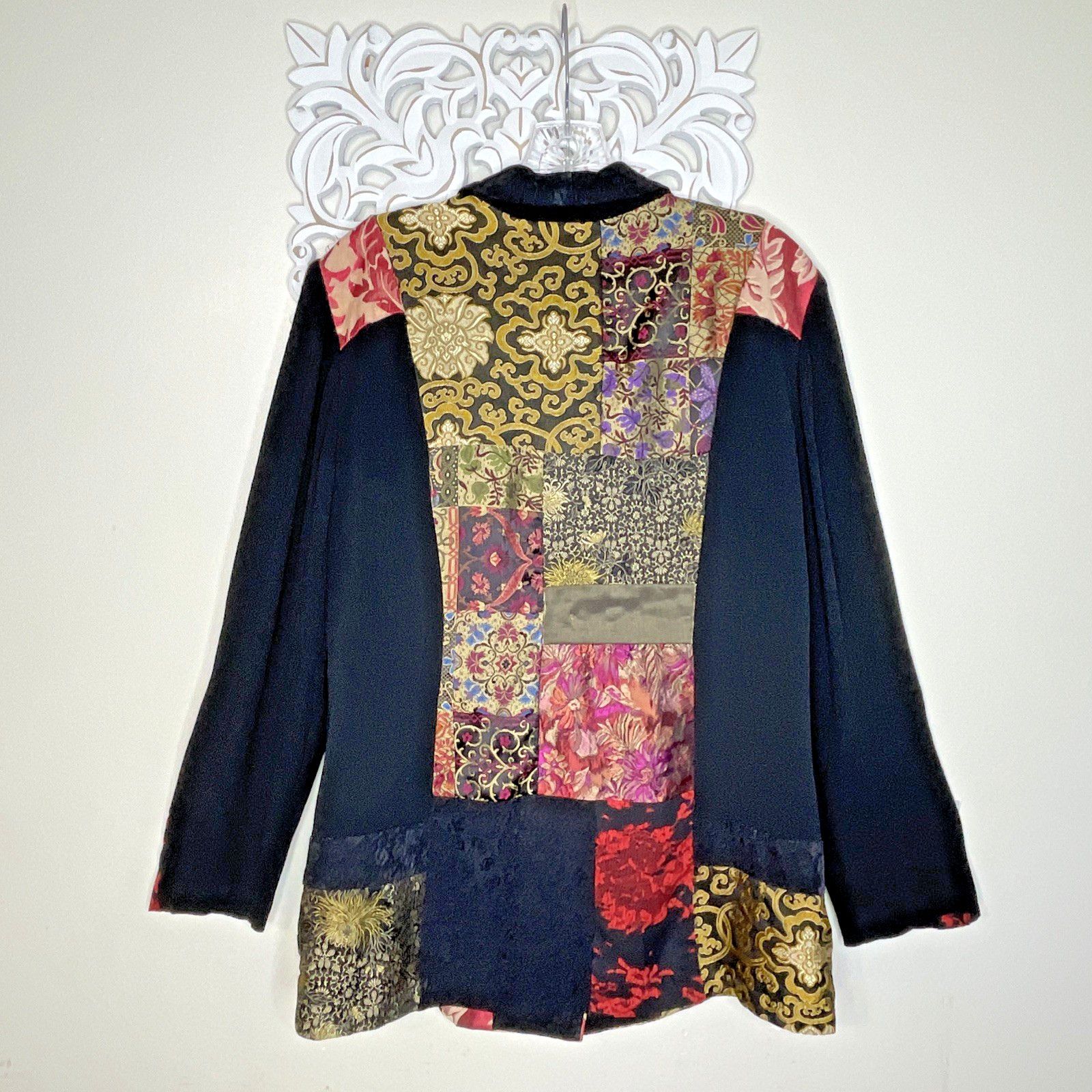 Other VTG Patchwork Tapestry Boho Jacket Art Wear Festival Blazer Size M / US 6-8 / IT 42-44 - 8 Thumbnail