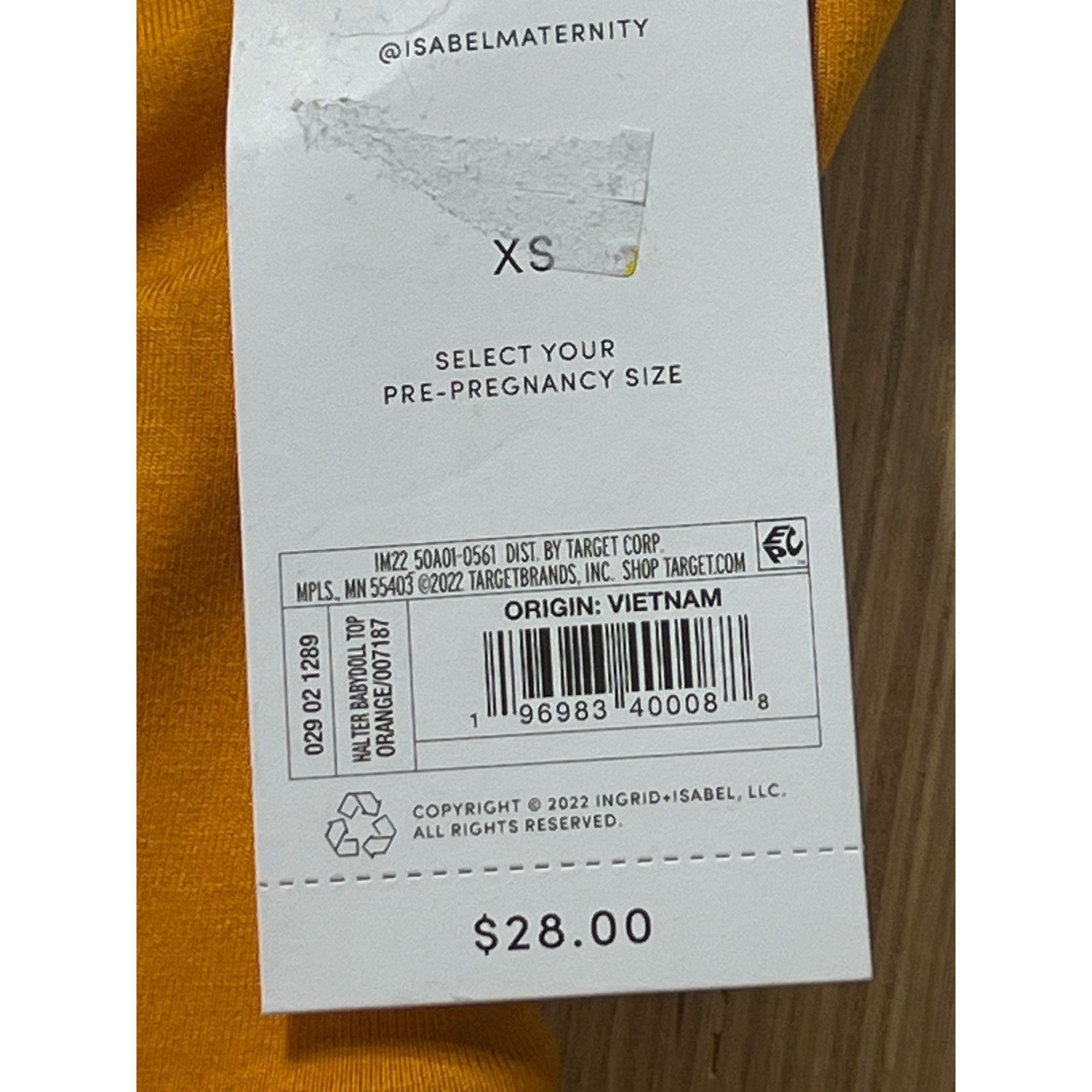 Other Isabel Maternity - Babydoll Maternity Tank Top - Orange - Sm Size S / US 4 / IT 40 - 10 Thumbnail