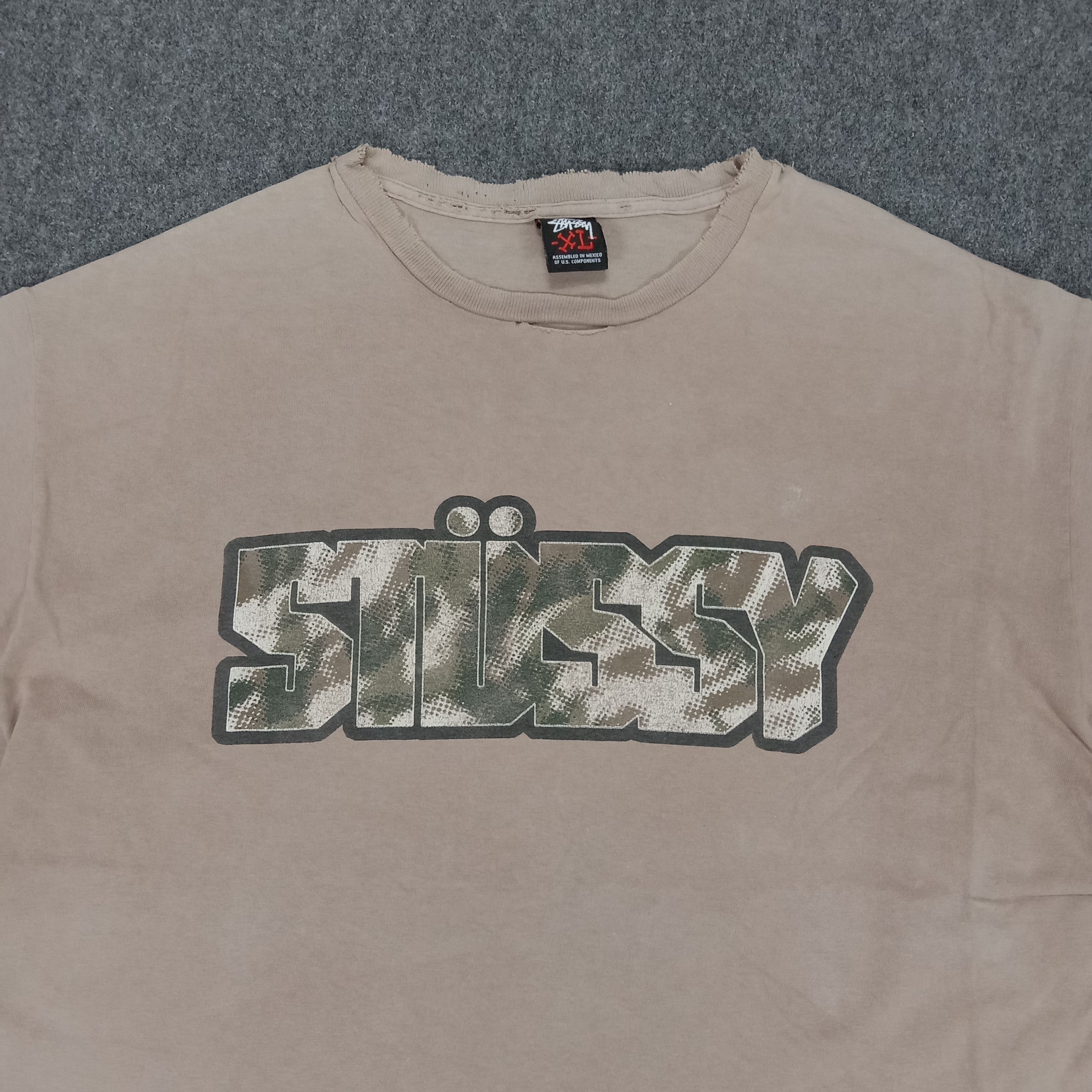 Stussy × Vintage Stussy Design Military Streetwear Style Tshirt Size US XL / EU 56 / 4 - 2 Thumbnail