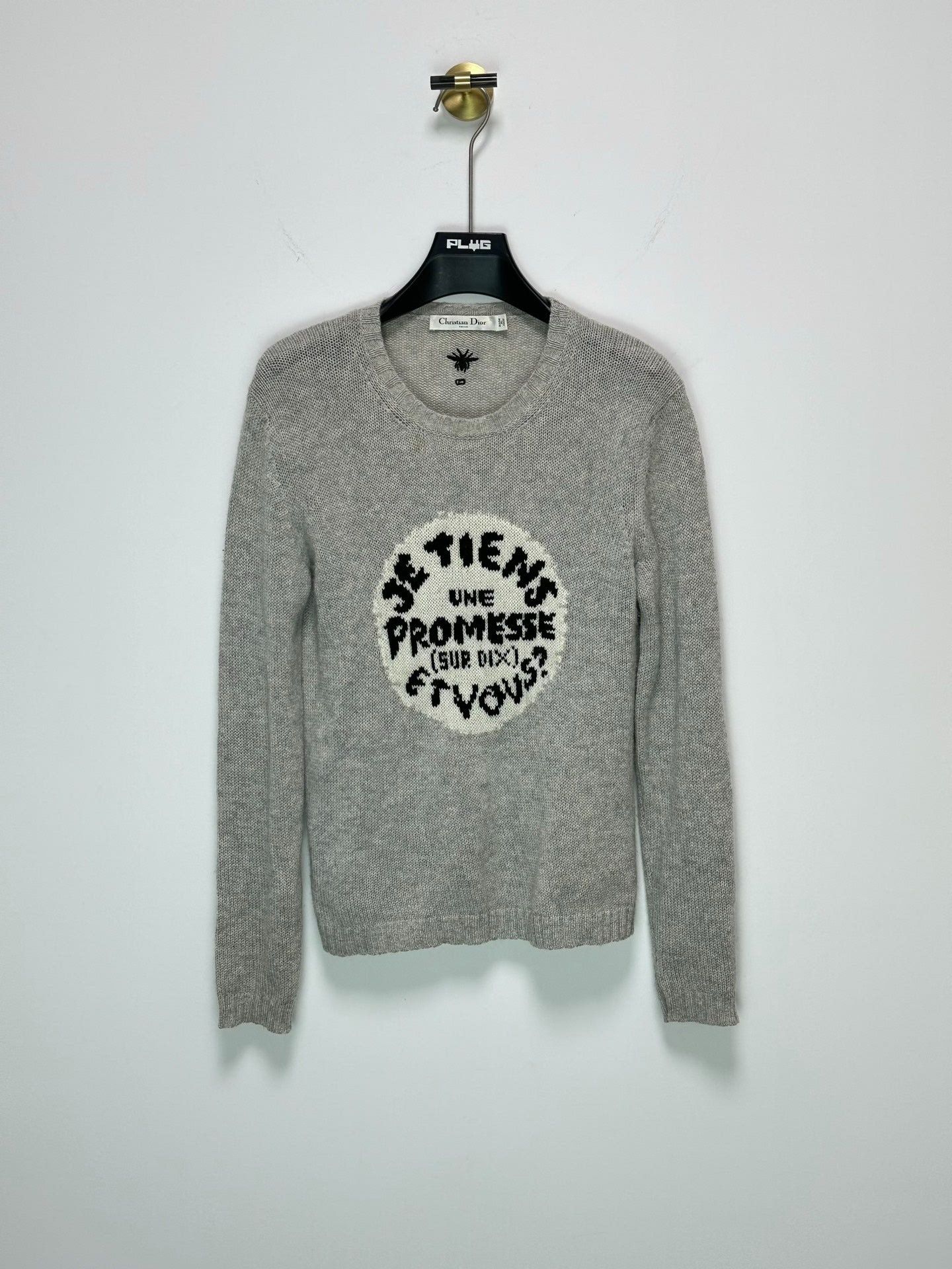 Dior Dior Je Tiens French Logo Cashmere Sweater Size US M / EU 48-50 / 2 - 1 Thumbnail