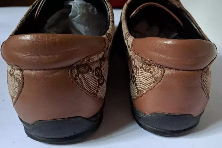 Gucci GUCCI Guccissima canvas and leather sneakers Size US 7.5 / EU 40-41 - 5 Thumbnail