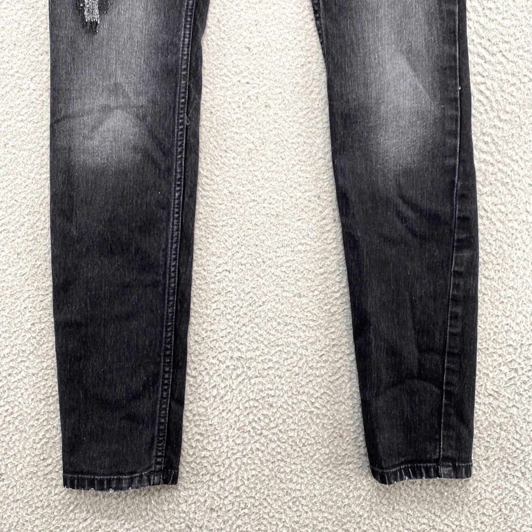 Denime Cruel Abby Bootcut Black Distressed Denim Jeans in Size 27 Regular 3R Women’s 5-Pocket Stretch Denim Jeans Size 27" / US 4 / IT 40 - 2 Thumbnail