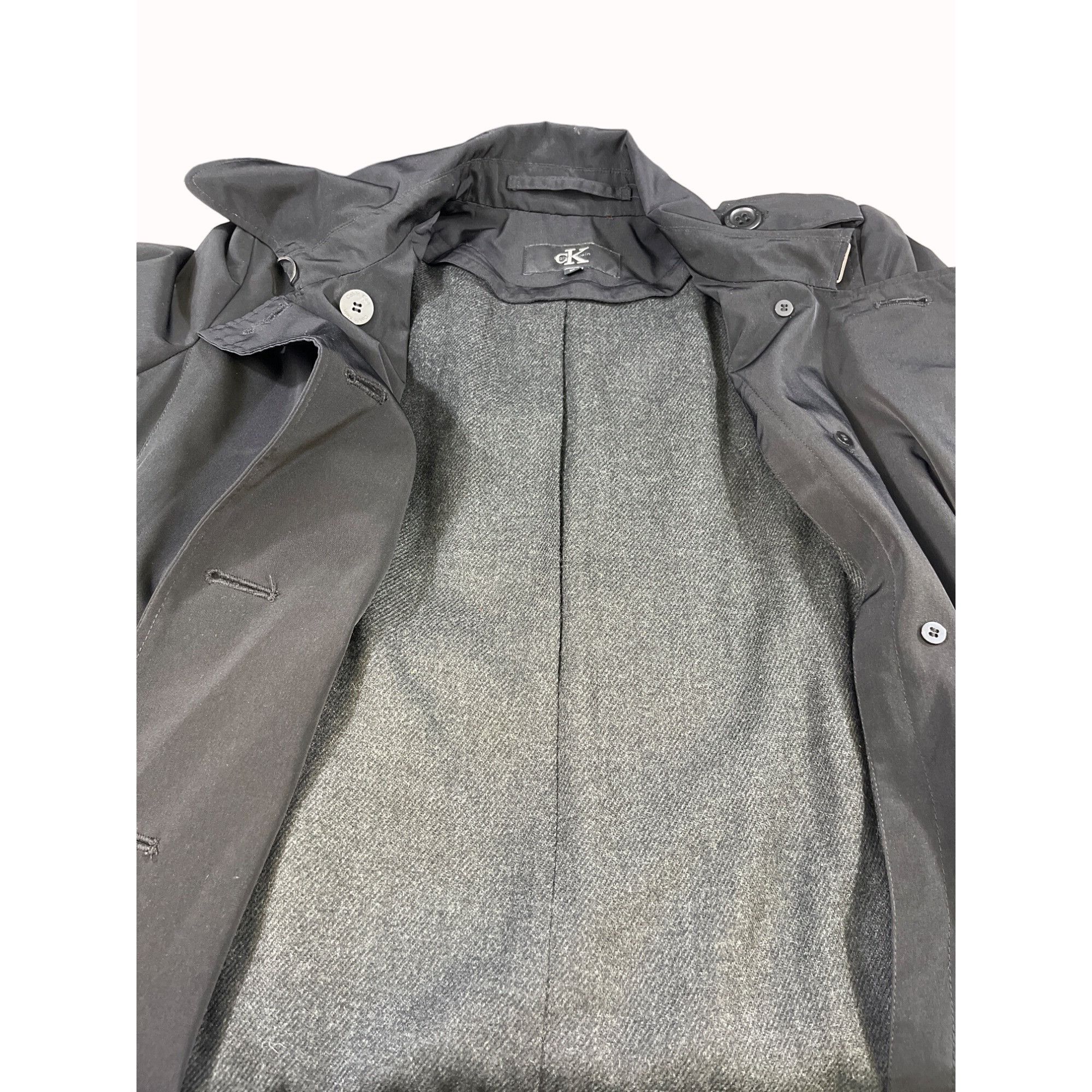 Calvin Klein Calvin Klein Women's Black Long Trench Coat Size M SKU 5773 Size M / US 6-8 / IT 42-44 - 6 Thumbnail