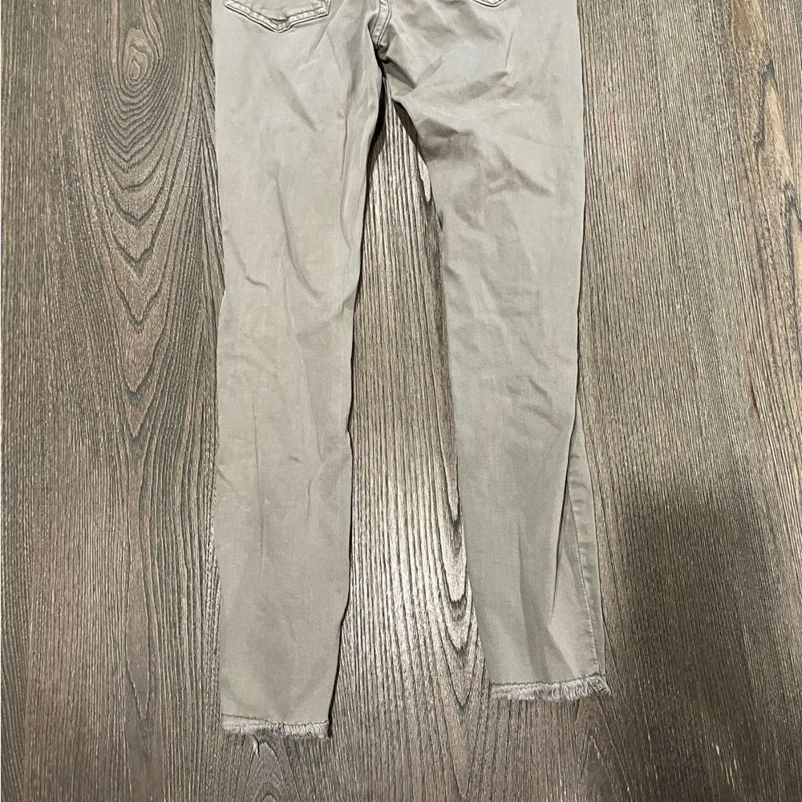 Vintage AngelKiss Olive Green Skinny Leg Distressed Jeans Size 3 Size 23" - 10 Thumbnail