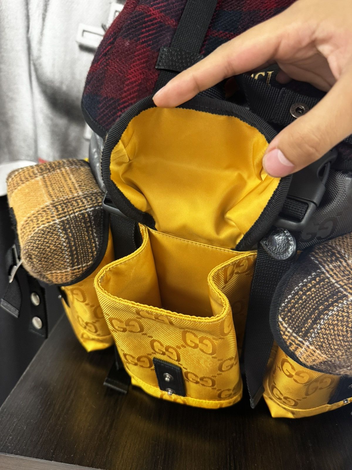 Gucci Gucci Off The Grid Plaid Nylon Rucksack Backpack Size ONE SIZE - 9 Thumbnail