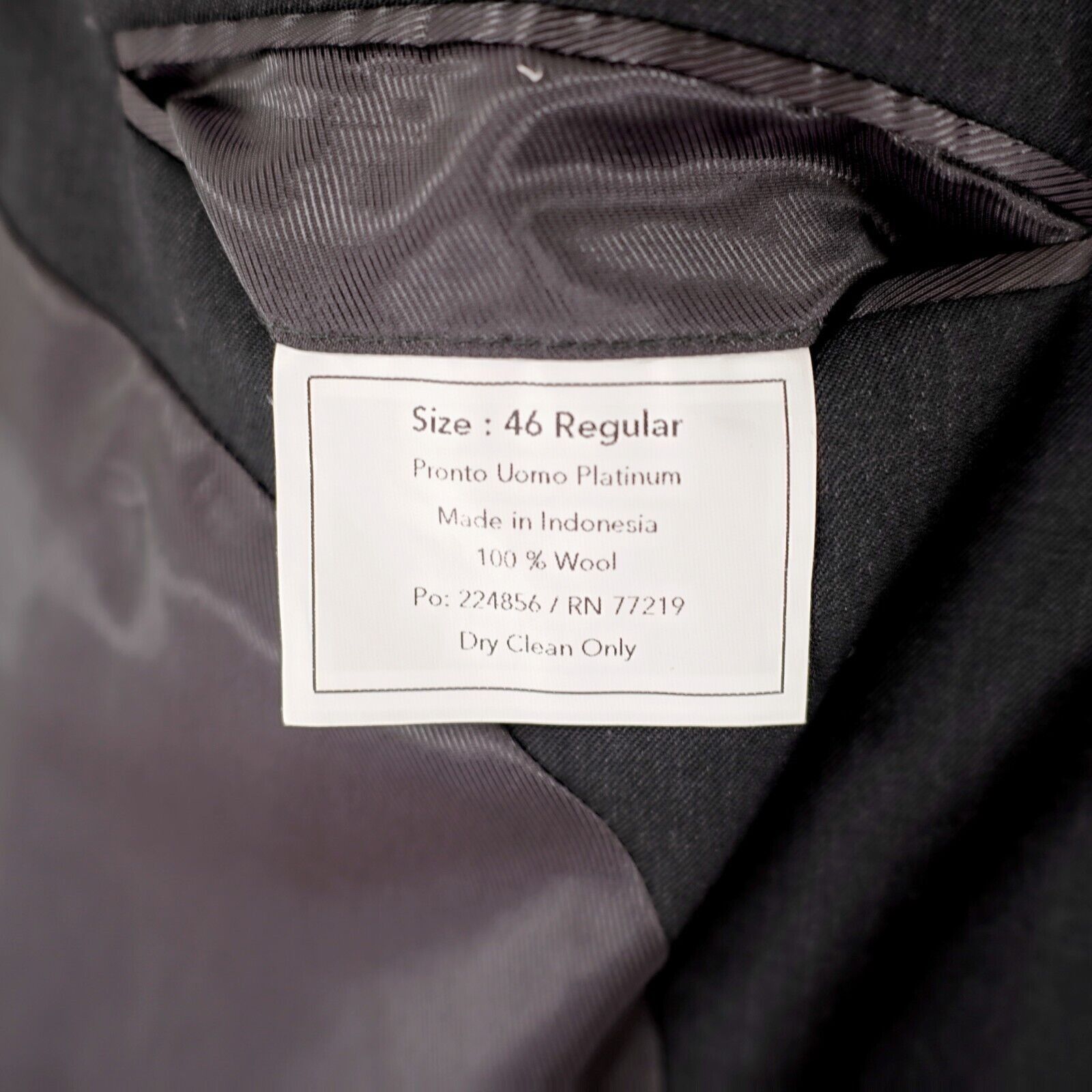Pronto Uomo Pronto Uomo Platinum Executive Fit Wool Gray 2 Button Blazer Size 46R - 10 Thumbnail