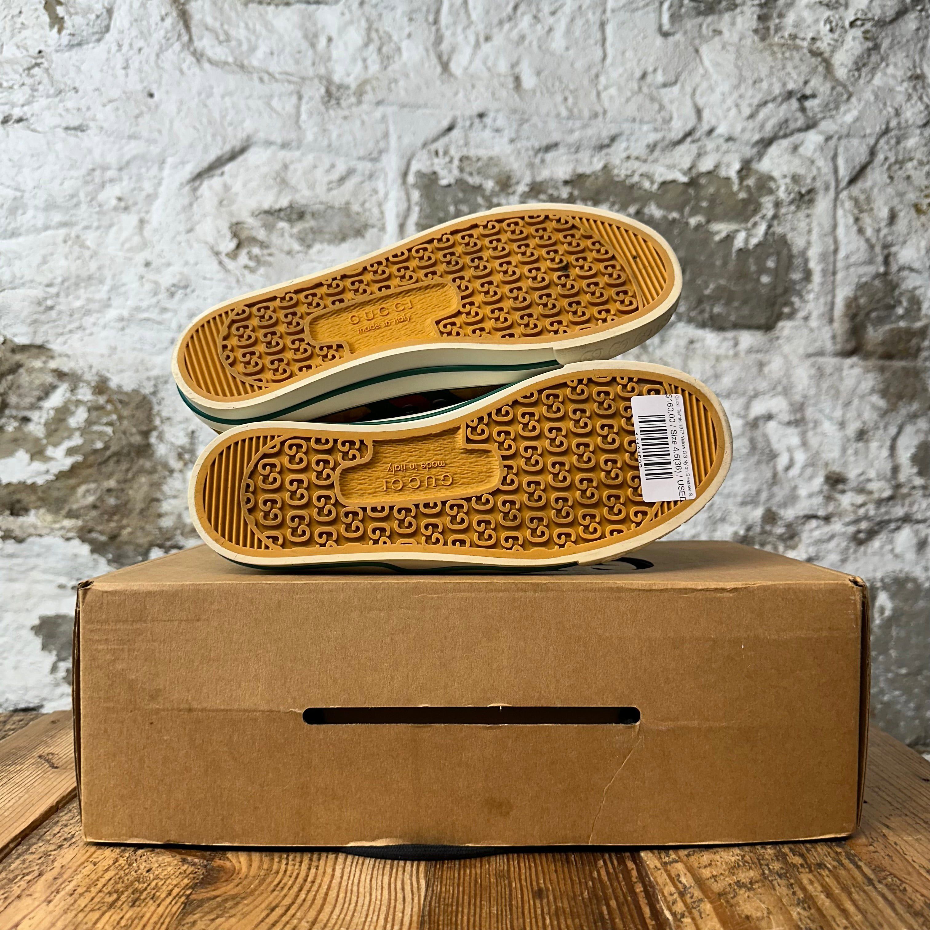 Gucci Gucci Tennis 1977 Yellow GG Nylon Sneaker Sz 4.5 (36) Size US 5 / EU 37 - 4 Thumbnail