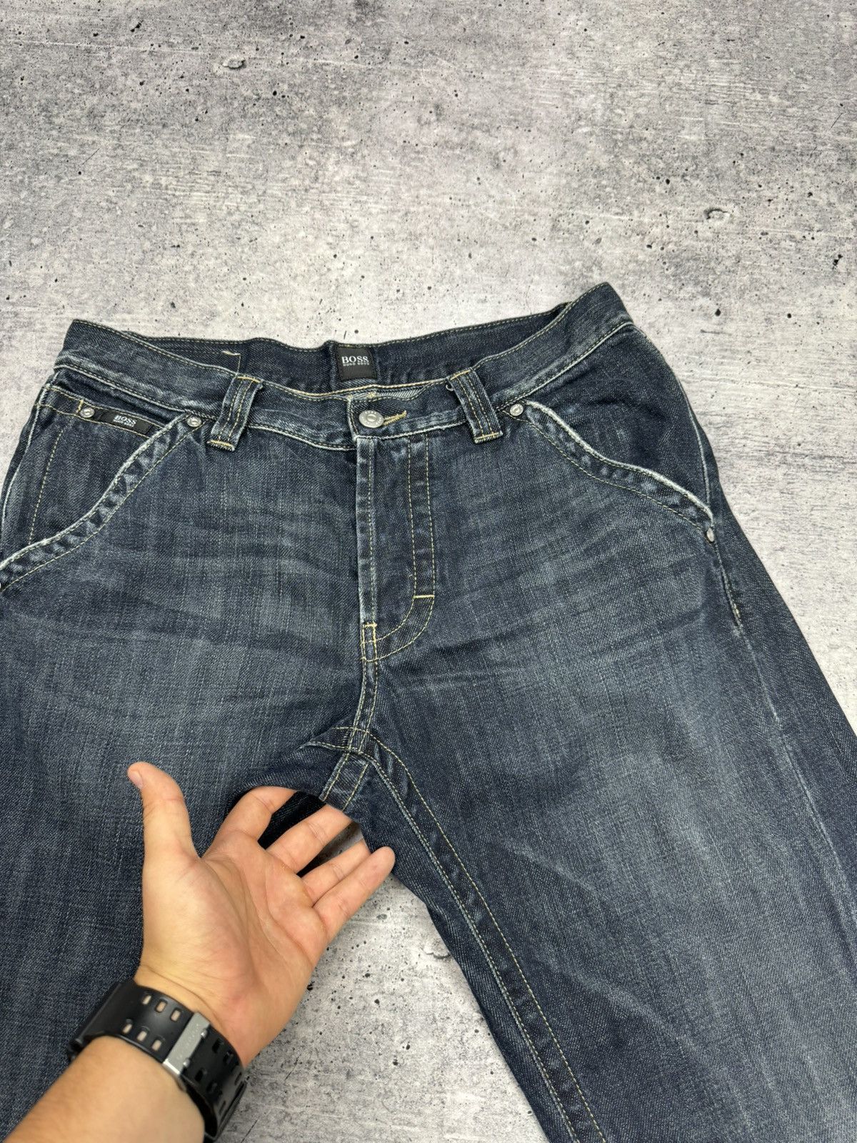 Hugo Boss × Vintage Vintage Y2K Style Hugo Boss Button Pockets Archive Jeans Size US 33 - 9 Thumbnail