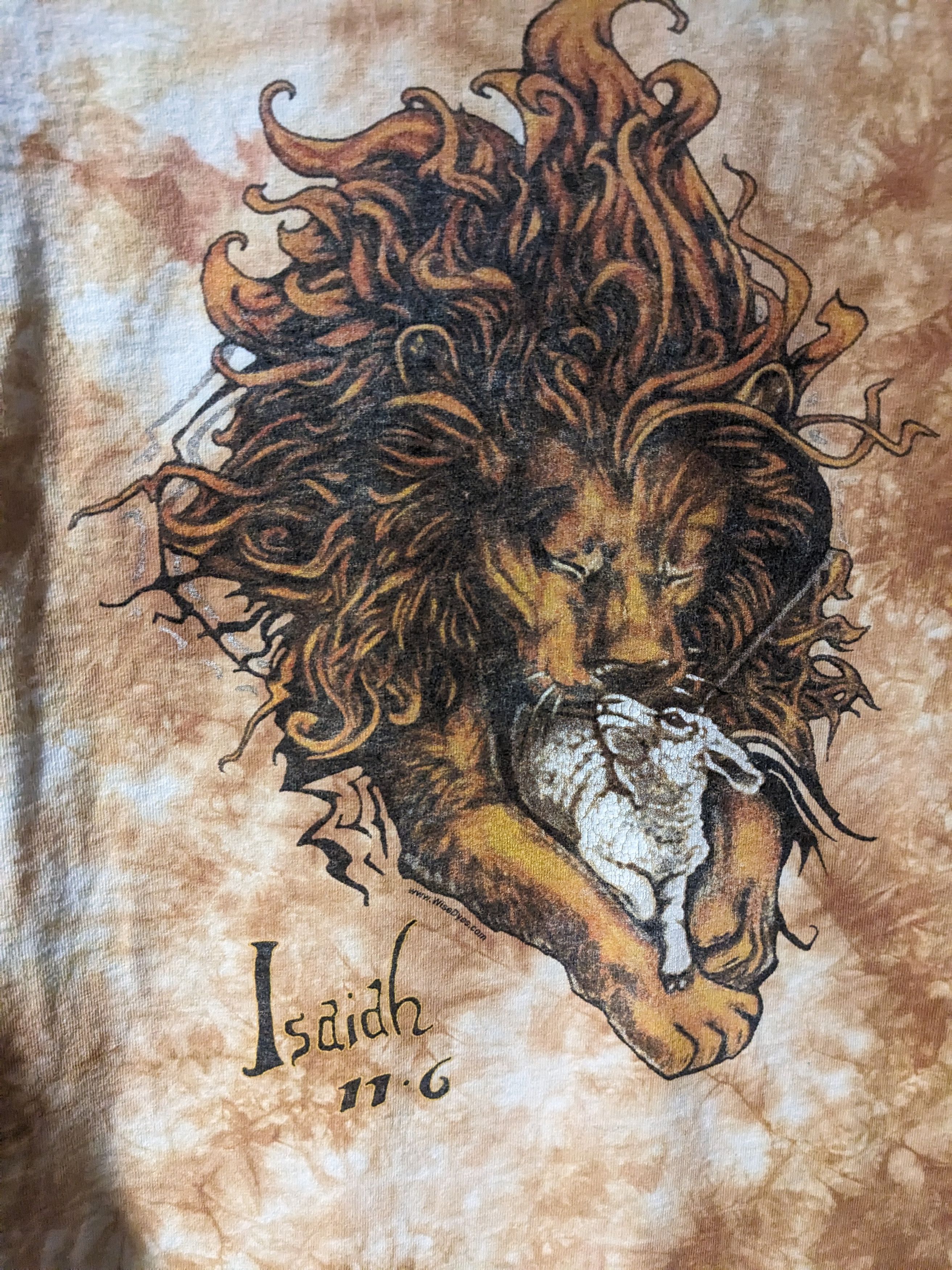 Vintage Vintage Y2K Lion Sheep Isaiah Religion 3X-Large T-Shirt Size US XXL / EU 58 / 5 - 2 Thumbnail