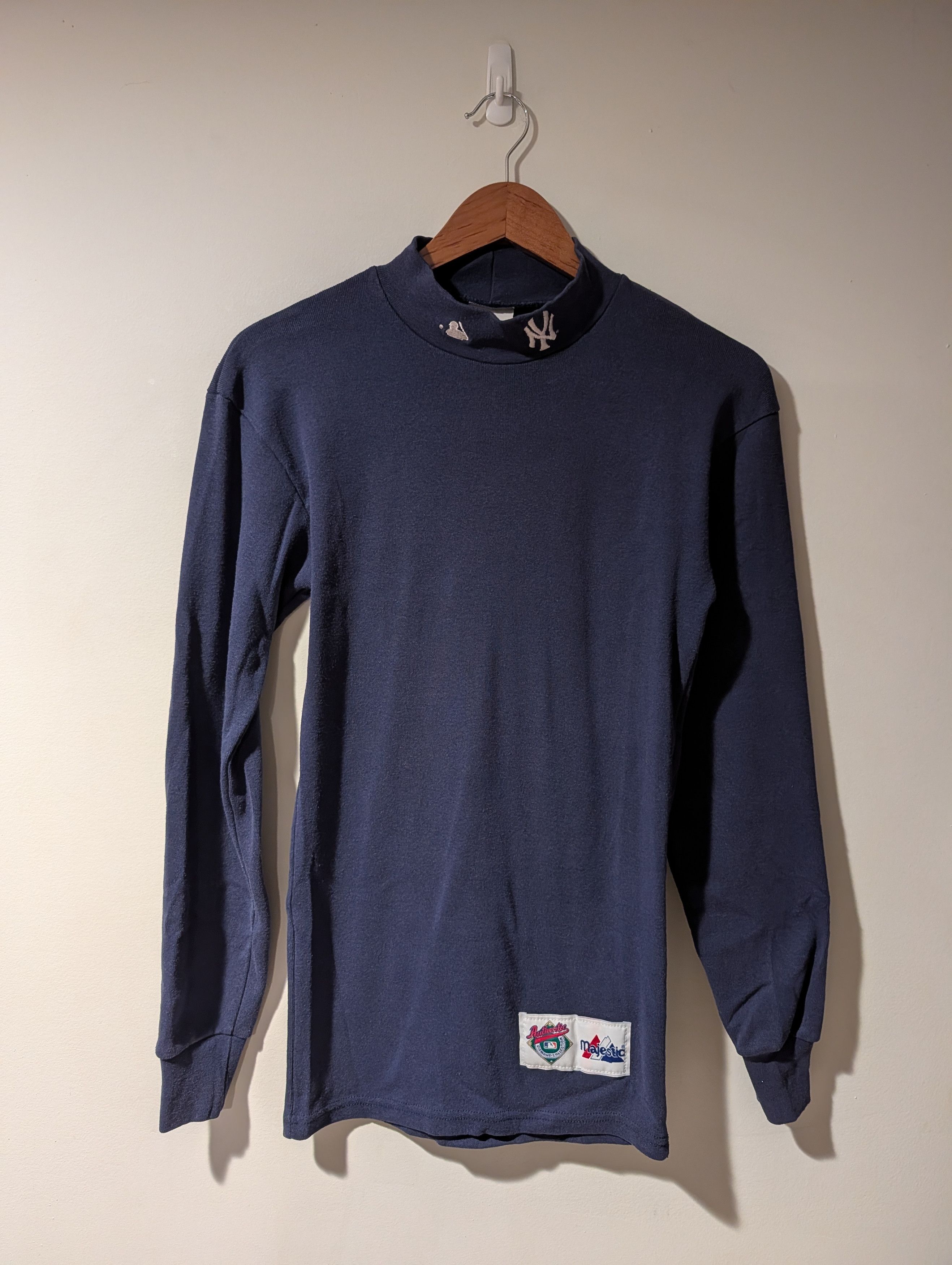 Majestic Vintage Majestic New York Yankees Mock Neck Long Sleeve Size US S / EU 44-46 / 1 - 1 Thumbnail