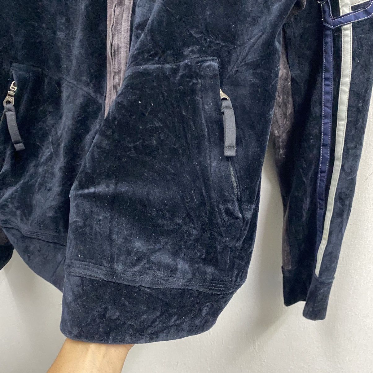 Marithe + Francois Girbaud Marithé + François Girbaud Velour Track Jacket Zipper Hoodie Size US M / EU 48-50 / 2 - 7 Thumbnail