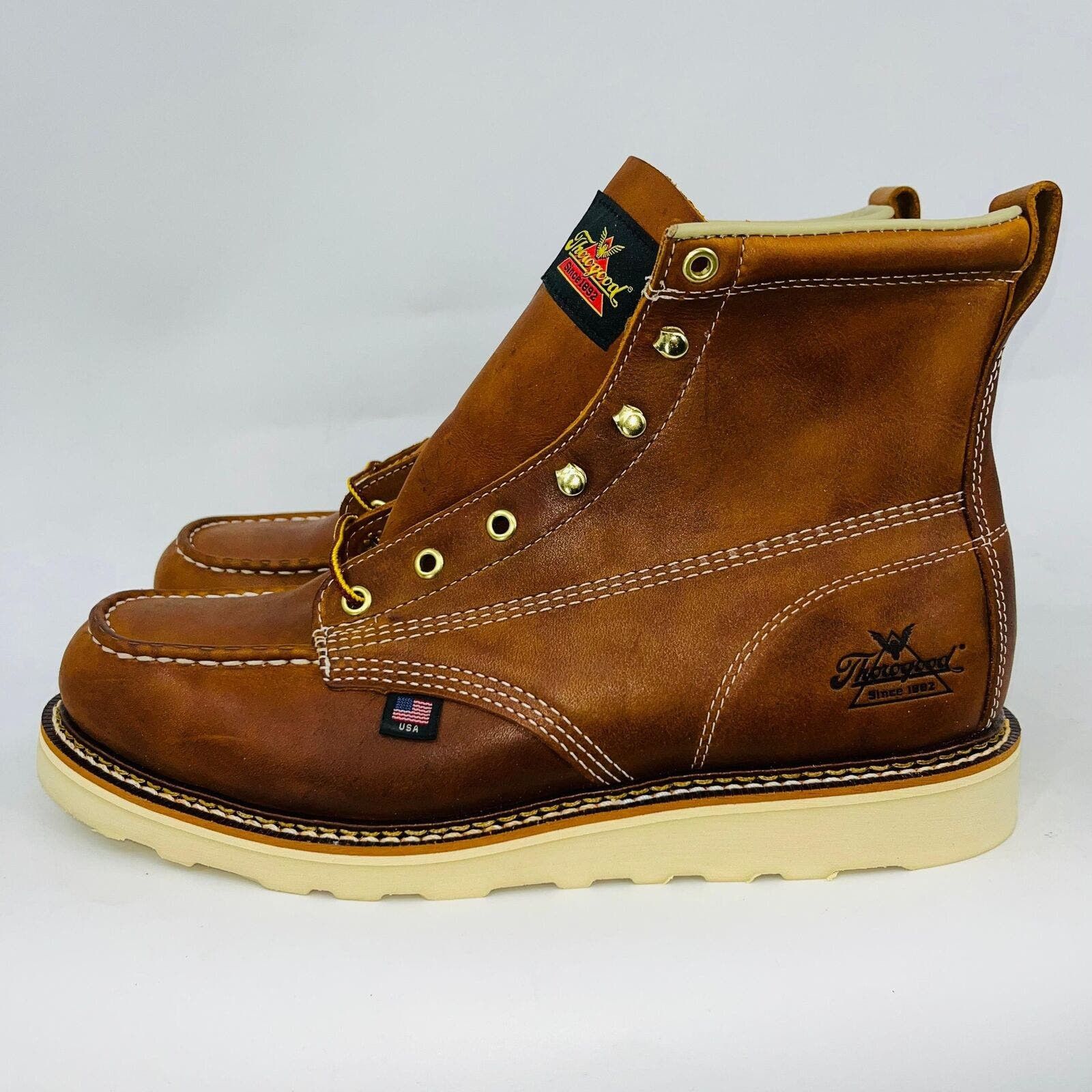 THOROGOOD MENS SLIP-RESISTANT 6 MOCTOE WORK BOOTS SIZE 11.5