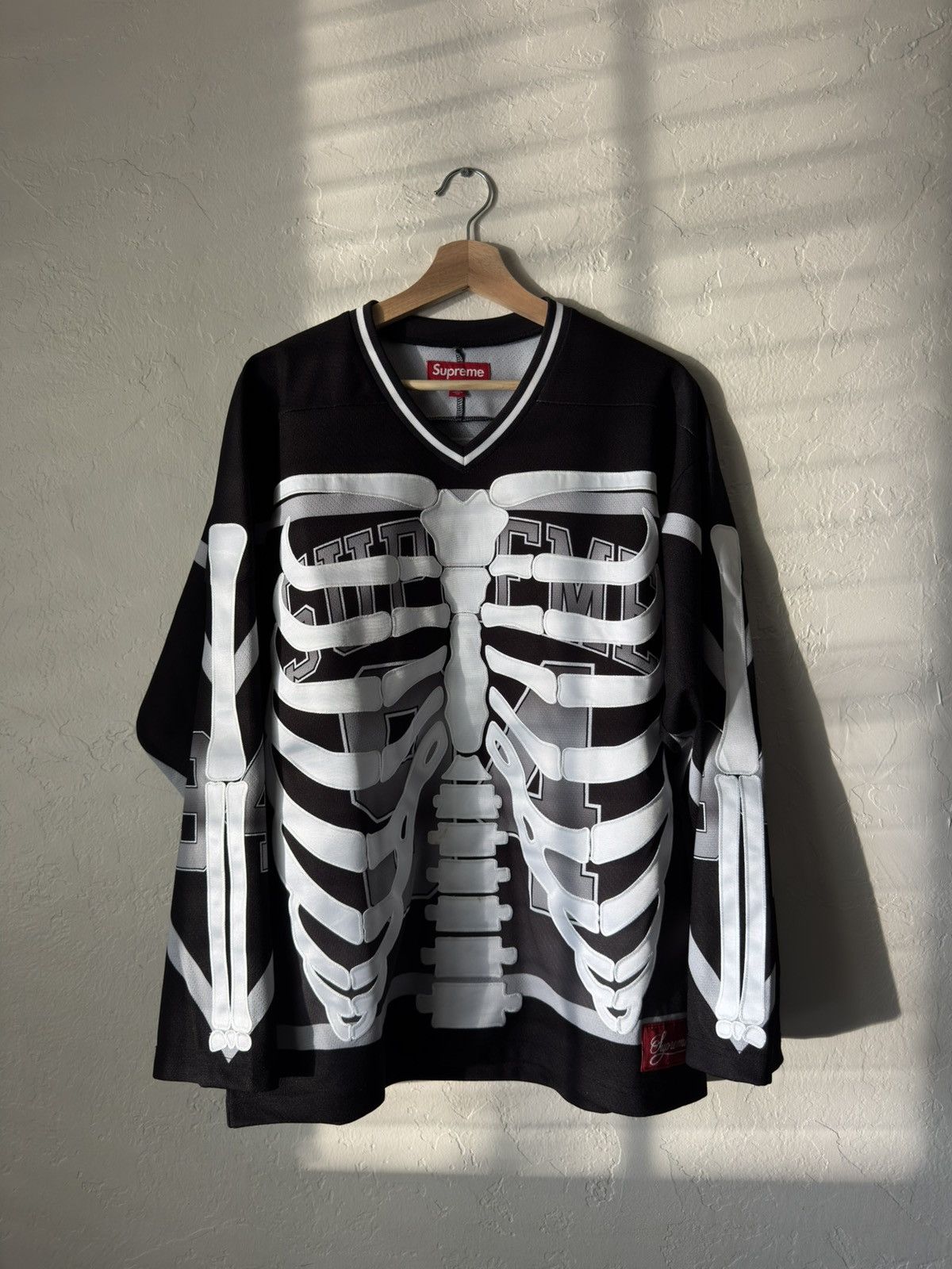 Supreme Supreme Bones Hockey Jersey FW23 Black | Grailed