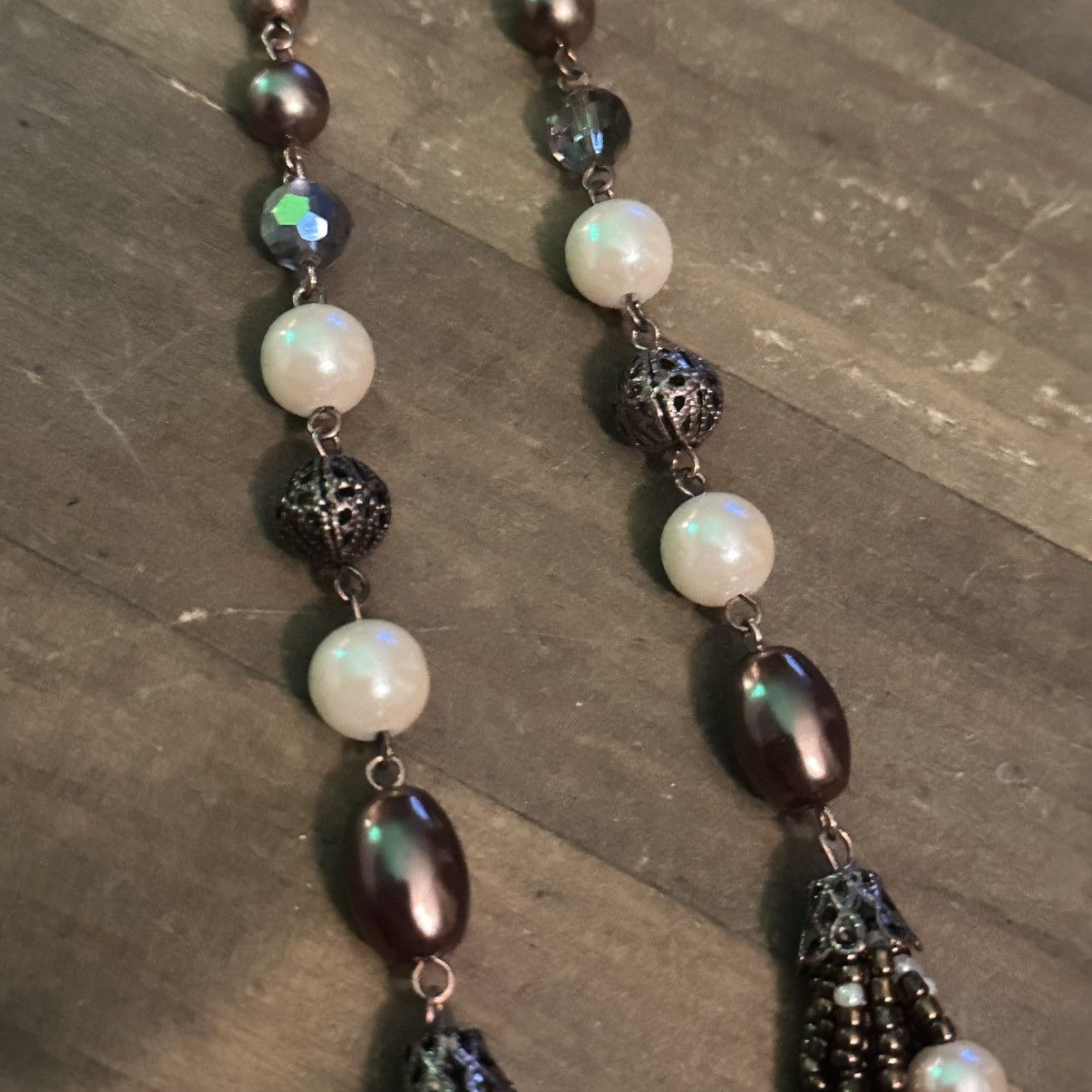 Other Long gathered multi strand bead necklace Size ONE SIZE - 3 Thumbnail