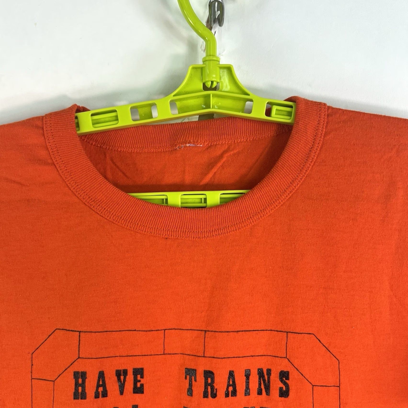 Rains VINTAGE Savannah T-Shirt Adult XL Orange Trains Transportation Classic Logo 60s 70s Boy? Size US XL / EU 56 / 4 - 4 Thumbnail