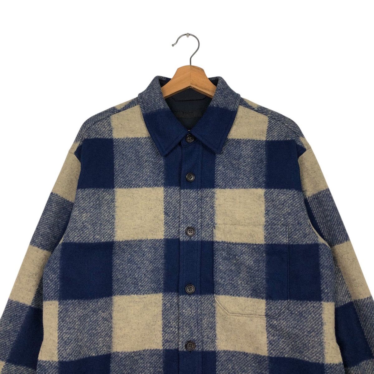 Japanese Brand Vintage Wool Chore Jacket Uniqlo Tartan Design Issey Miyake Size US M / EU 48-50 / 2 - 4 Thumbnail