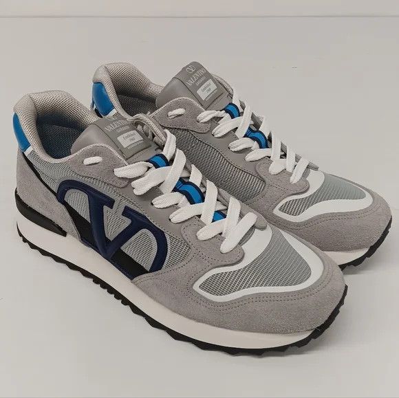 Valentino Valentino VLogo Pace Ash Gray Low Top Sneakers - EU44 US11 Size US 11 / EU 44 - 2 Thumbnail