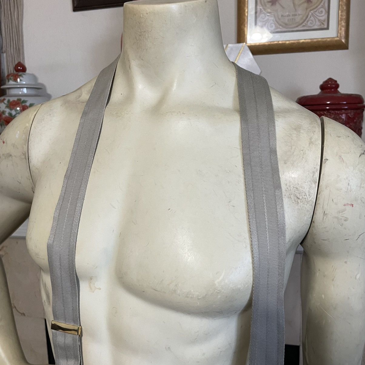 Trafalgar × Vintage Cotton and Silk and leather braces Size ONE SIZE - 3 Thumbnail