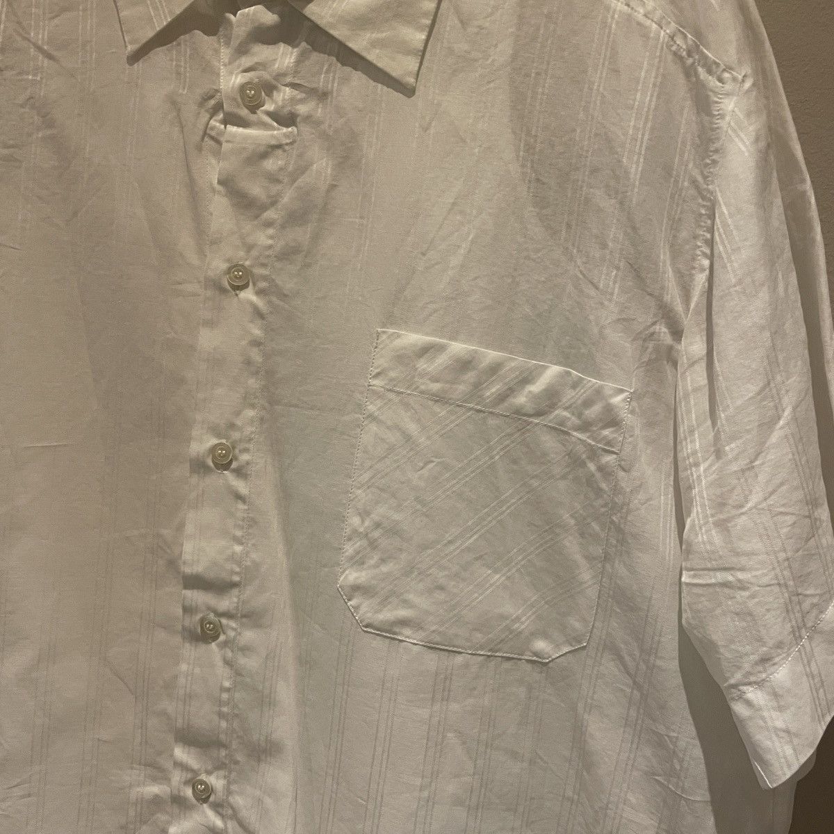 BOTTER Botter White Cotton Grandpa Short Sleeve Shirt Size US S / EU 44-46 / 1 - 3 Thumbnail