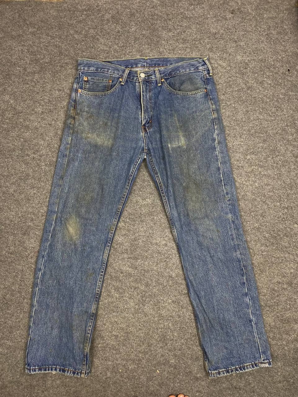 Levi's levis 505 relaxed fit distressed denim nice design Size US 36 / EU 52 - 9 Thumbnail