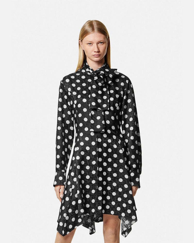 Versace o1y0226 Mini Dress in Black/White Size M / US 6-8 / IT 42-44 - 3 Thumbnail