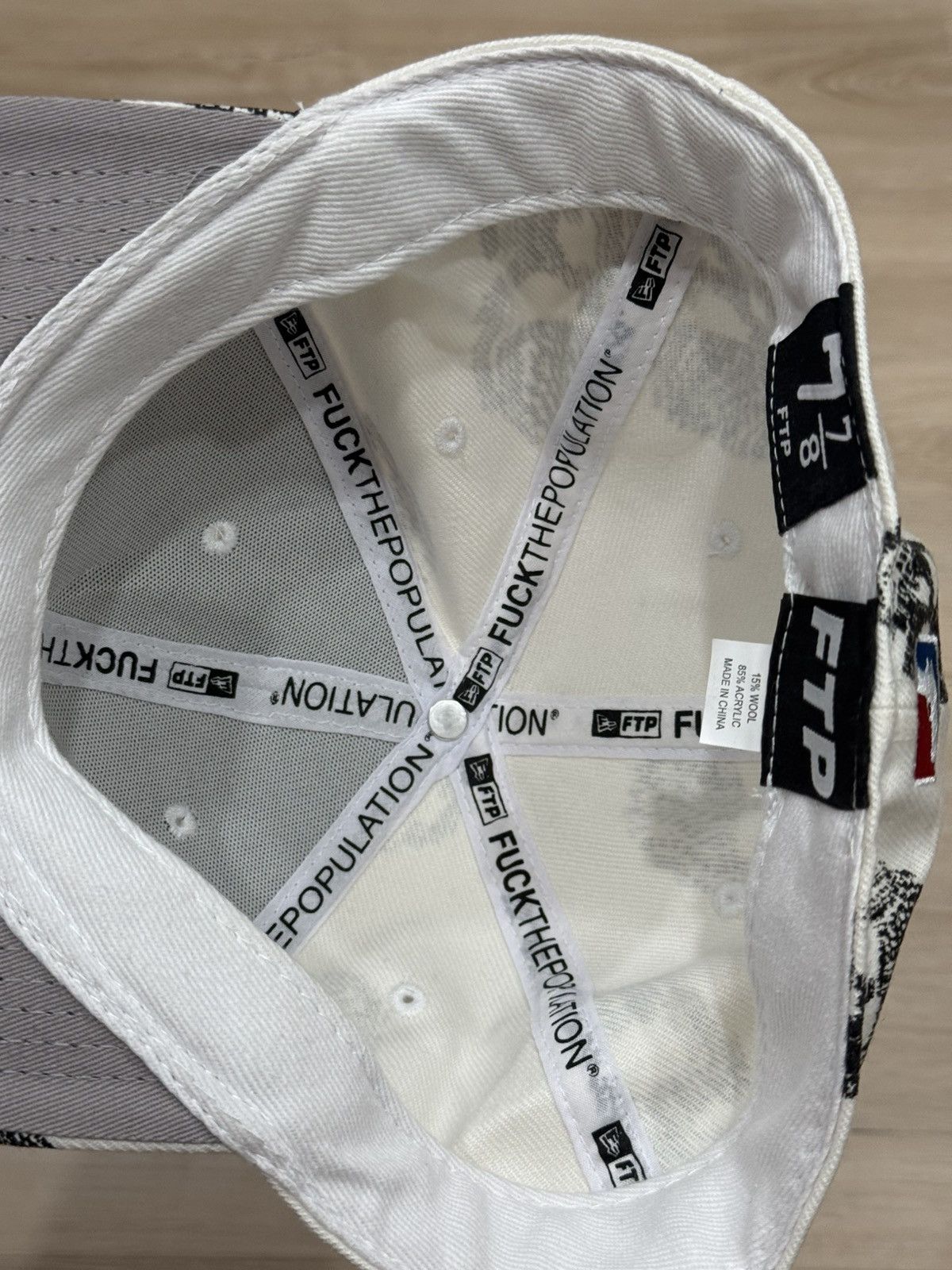 Fuck The Population FTP Skull Fitted Hat Size 7 7/8 Size ONE SIZE - 14 Thumbnail