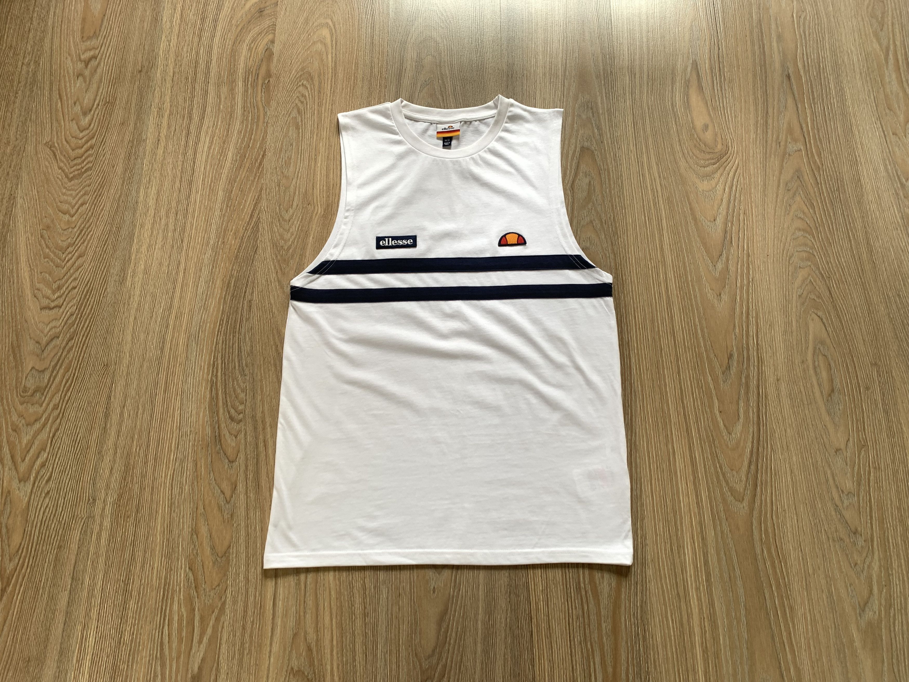 Ellesse × Vintage Ellesse Big Logo White Cotton Sleeveless T Size US M / EU 48-50 / 2 - 1 Thumbnail