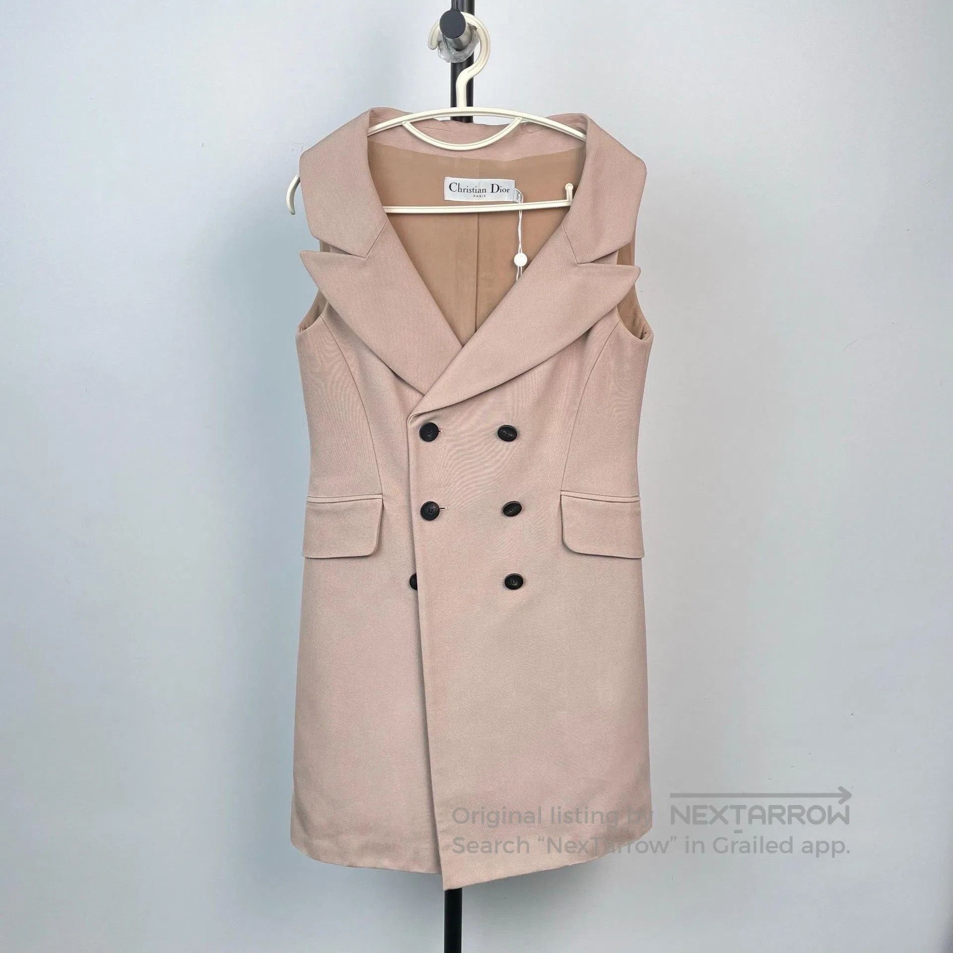 Dior Dior Rose Pink Lapel Sleeveless Vest Dress. Size S / US 4 / IT 40 - 1 Thumbnail
