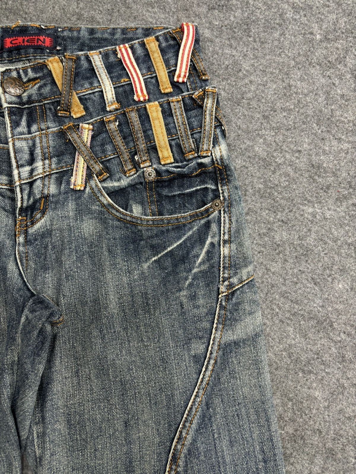 Seditionaries 💥Twsted Leg Double Waist💥Very Rare C.ien Zipper Denim F484 Size US 31 - 6 Thumbnail