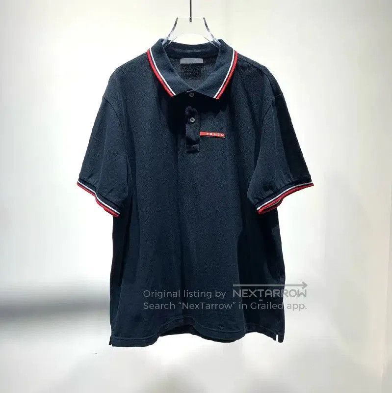 Prada Prada Black Cotton Polo Shirt for Men. Size US XXL / EU 58 / 5 - 1 Thumbnail