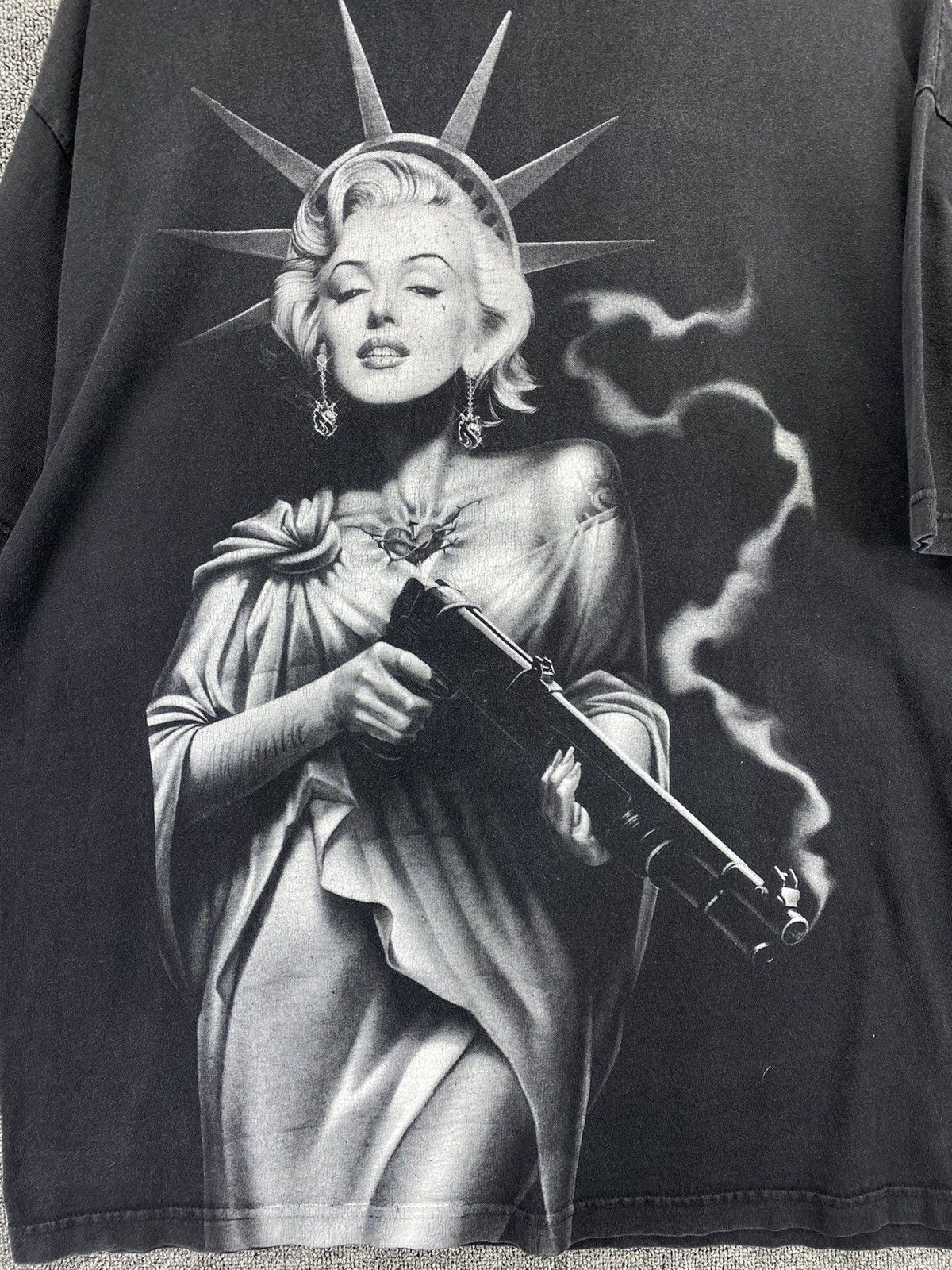 Band Tees Vintage Marilyn Monroe Punk Rock Band Tees T Shirts Size US XL / EU 56 / 4 - 9 Thumbnail