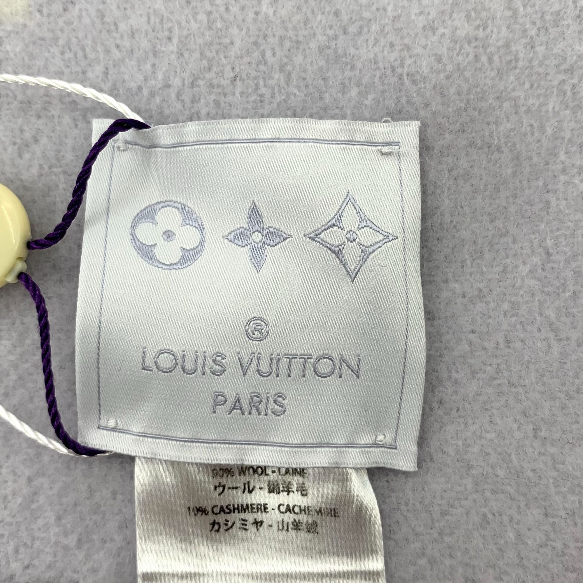 Louis Vuitton Louis Vuitton Light Purple Monogram Wool & Cashmere Blanket Size ONE SIZE - 2 Thumbnail