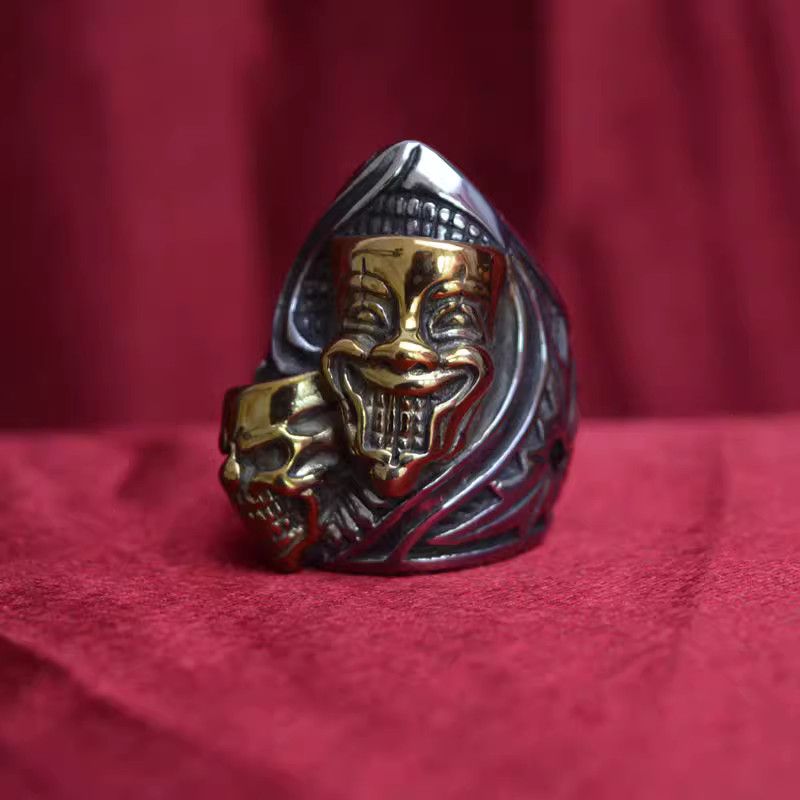 Jewelry Joker Dark Jewelry Rings Open Size Chrome Ring (Size 7-13) Size ONE SIZE - 1 Thumbnail