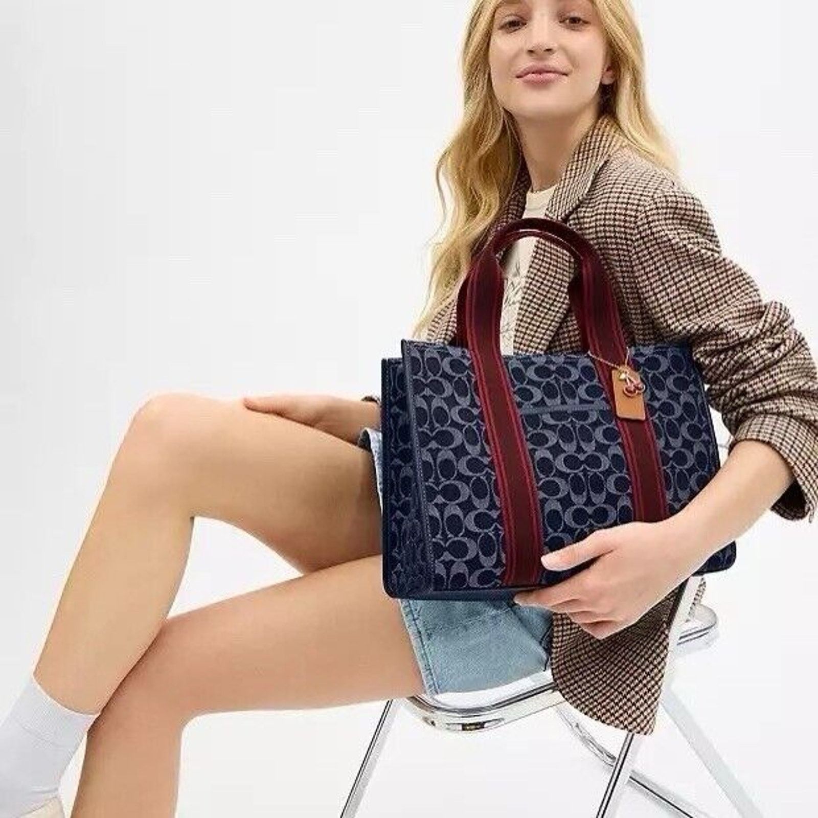 Coach NWT Limited COACH Smith Tote Bag In Signature Denim Size ONE SIZE - 4 Thumbnail