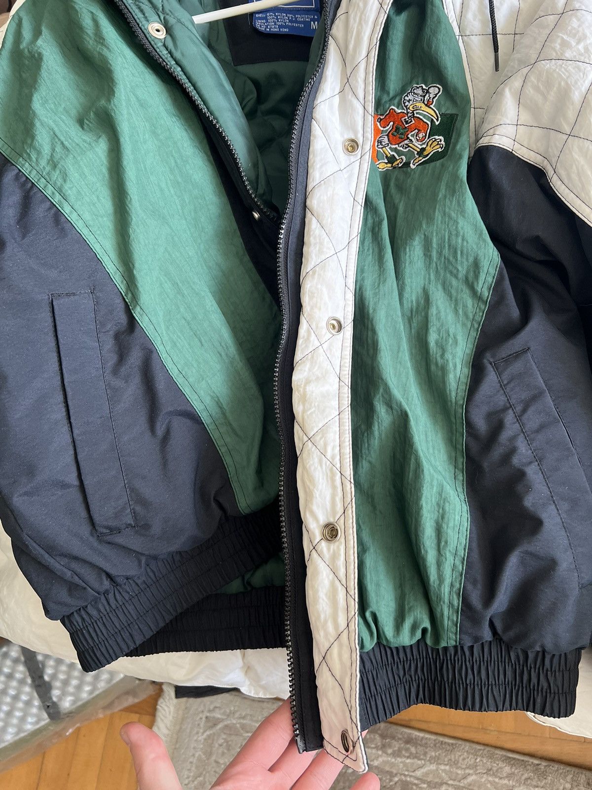 Starter × Vintage Starter Miami University Hurricanes Bomber Jacket Size US M / EU 48-50 / 2 - 9 Thumbnail