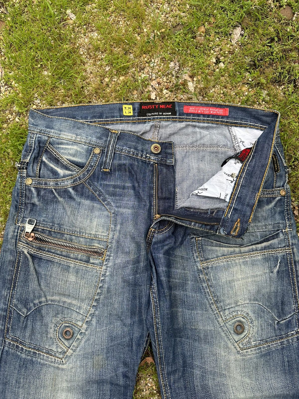 Seditionaries CRAZY RUSTY NEAL CULTURE OF DENIM PANTS W36 Size US 36 / EU 52 - 8 Thumbnail