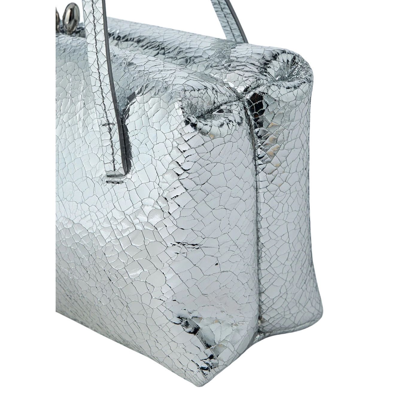 Jil Sander JIL SANDER Goji Small Silver Leather Shoulder Bag New & Auth Size ONE SIZE - 4 Thumbnail