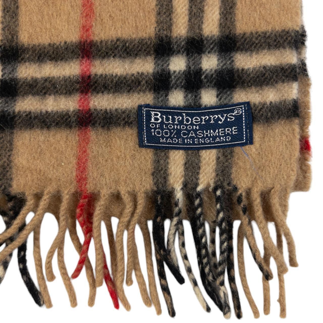 Burberry Vintage Burberry Cashmere Nova Check Tassel Scarf Size ONE SIZE - 3 Thumbnail